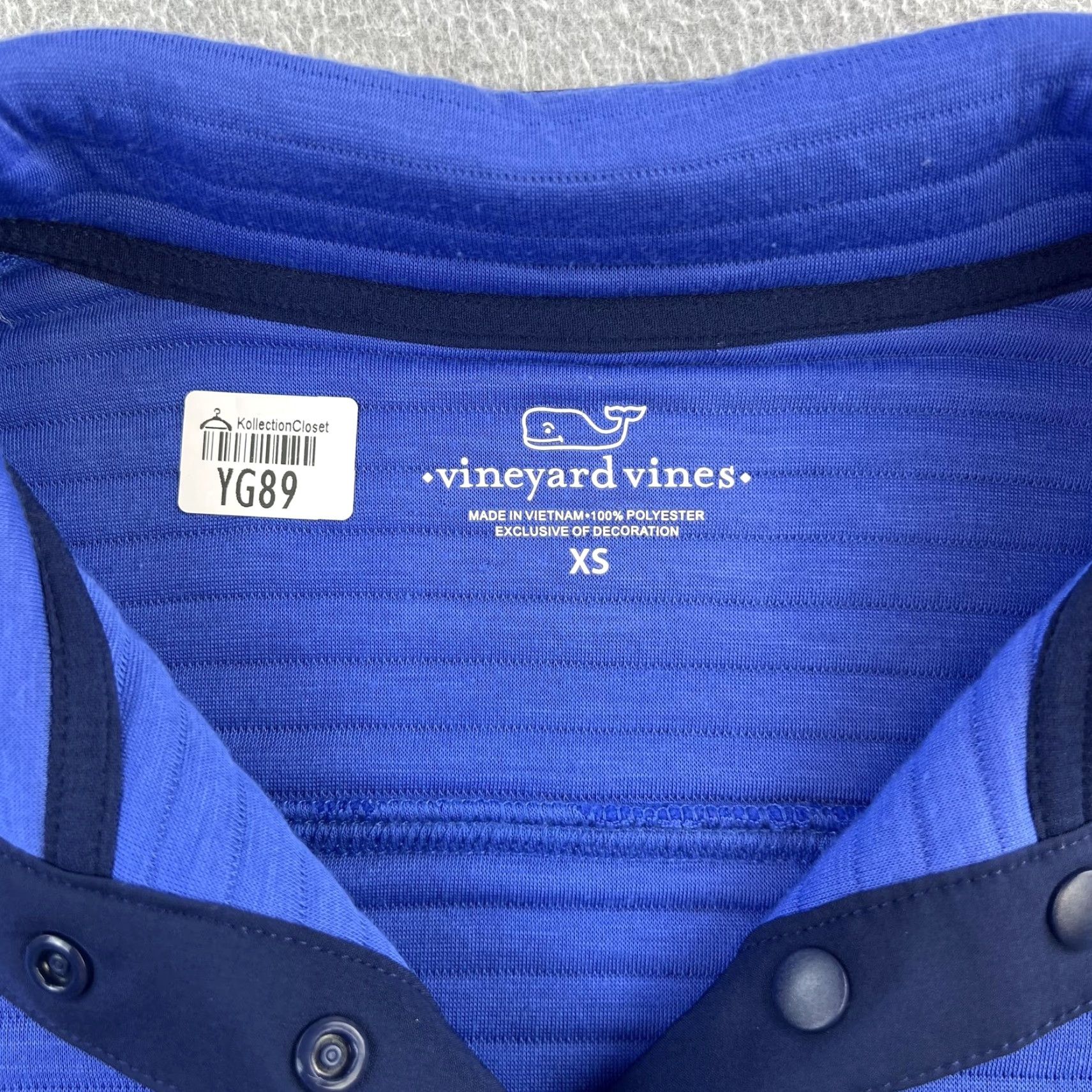 Vineyard Vines Vineyard Vines Pullover Womens XS Blue Snap Neck Ribbed Sweater Logo Whale Size XS / US 0-2 / IT 36-38 - 6 Thumbnail