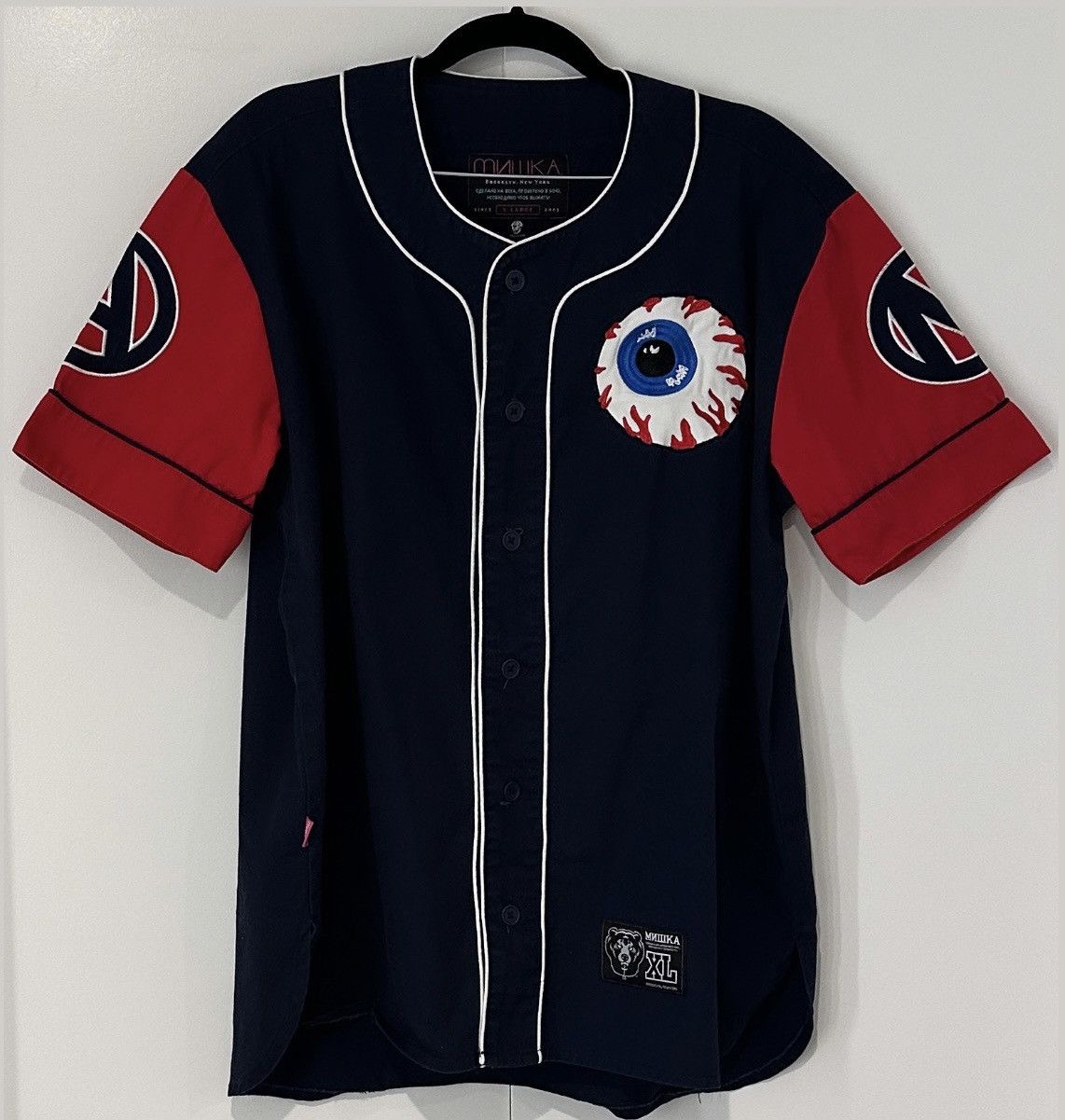 Mishka Mishka NYC Varsity Keep Watch Baseball Jersey | Navy XL Size US XL / EU 56 / 4 - 1 Thumbnail
