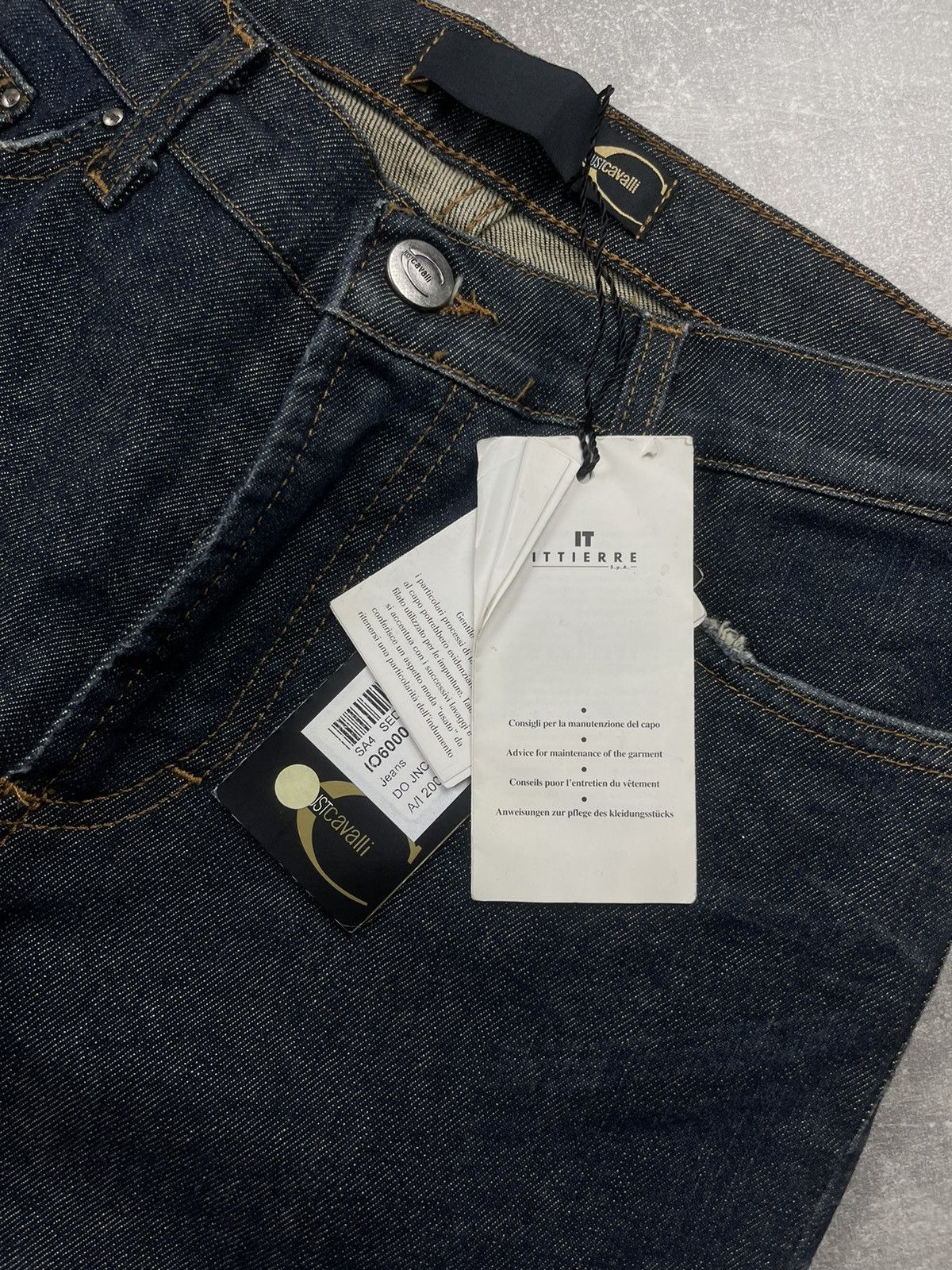 Just Cavalli Just Cavalli Flared Boot Cut Dark Blue Gradient Denim Jeans Size 27" / US 4 / IT 40 - 10 Thumbnail