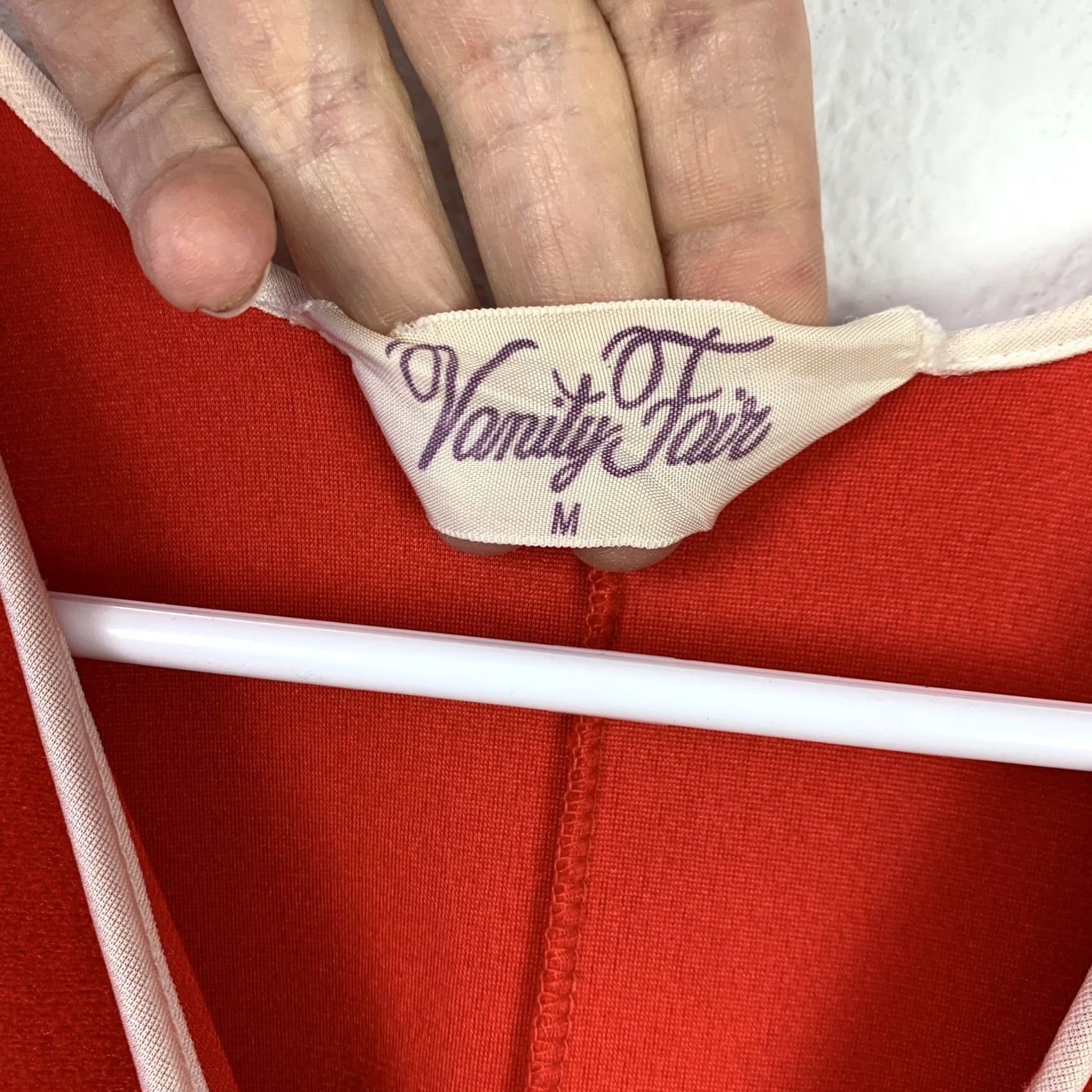 Vintage VINTAGE Vanity Fair Women's Red Zip Front Midi Dress Terry Cloth Robe Lounge M Size M / US 6-8 / IT 42-44 - 5 Thumbnail