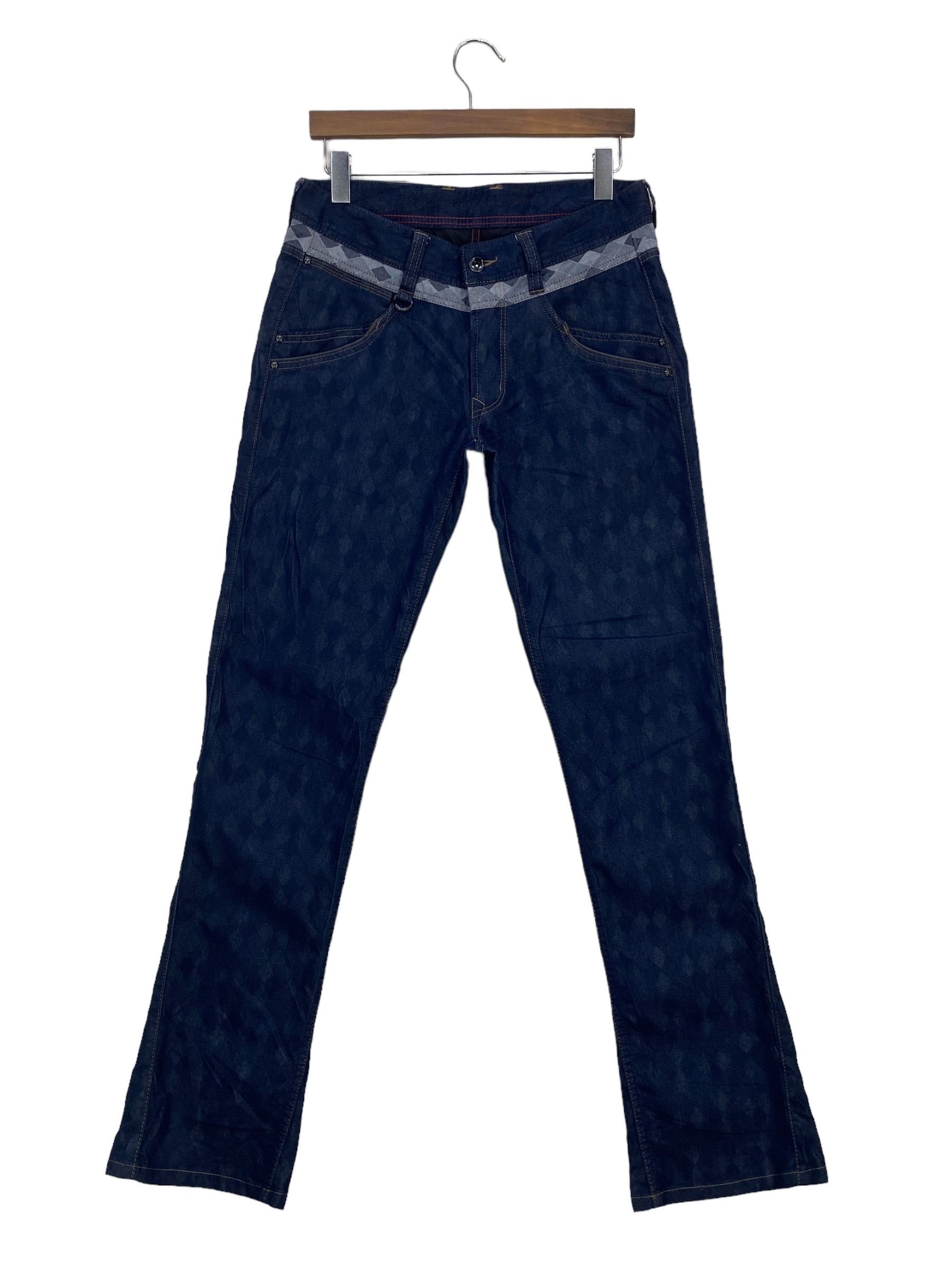 Matsuda × Nicole Club Low Rise Pants Nicole Club For Men Paisley Trim Embellished Size US 30 / EU 46 - 2 Thumbnail