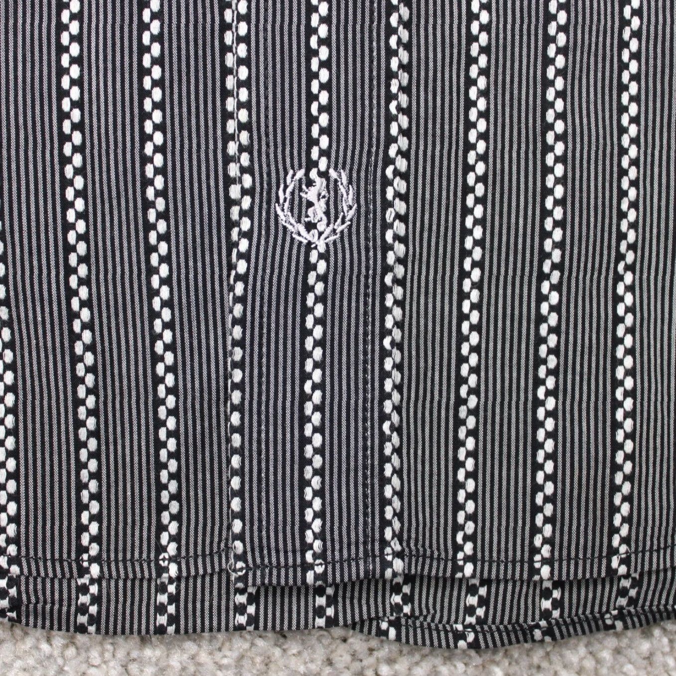 BUGATCHI Bugatchi Uomo Shirt Mens Large Gray Geometric 100% Cotton Long Sleeve Button Up Size US L / EU 52-54 / 3 - 5 Thumbnail