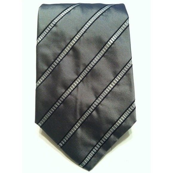 Other MONDO DI MARCO MEN'S NEW GRAY 100%SILK TIE WIDTH: 3 5/8" Size ONE SIZE - 4 Thumbnail