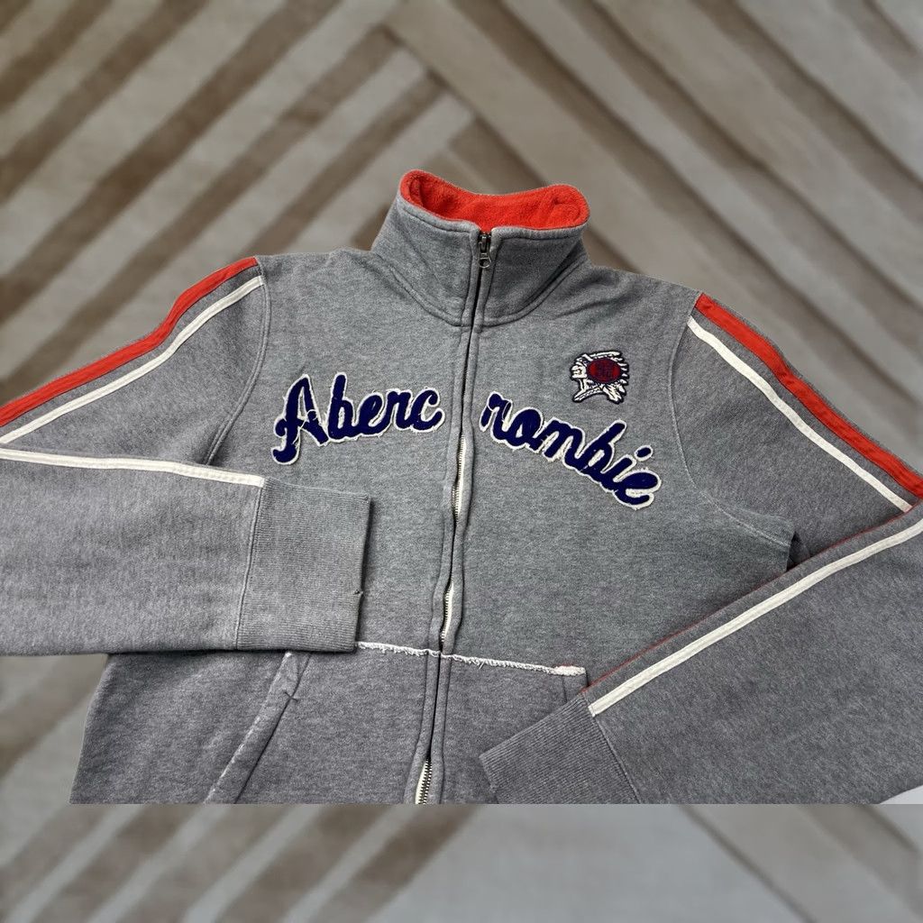 Abercrombie & Fitch VINTAGE Abercrombie & Fitch Gray Full Zip Sweatshirt Sweater Jacket M Y2K 90s Mens Size US M / EU 48-50 / 2 - 1 Thumbnail