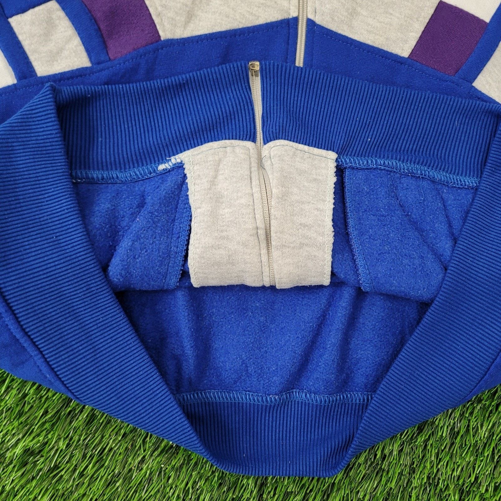 PONY Vintage 90s PONY Track Jacket Womens XL 23x24 Boxy Blue Gray Size XL / US 12-14 / IT 48-50 - 12 Thumbnail