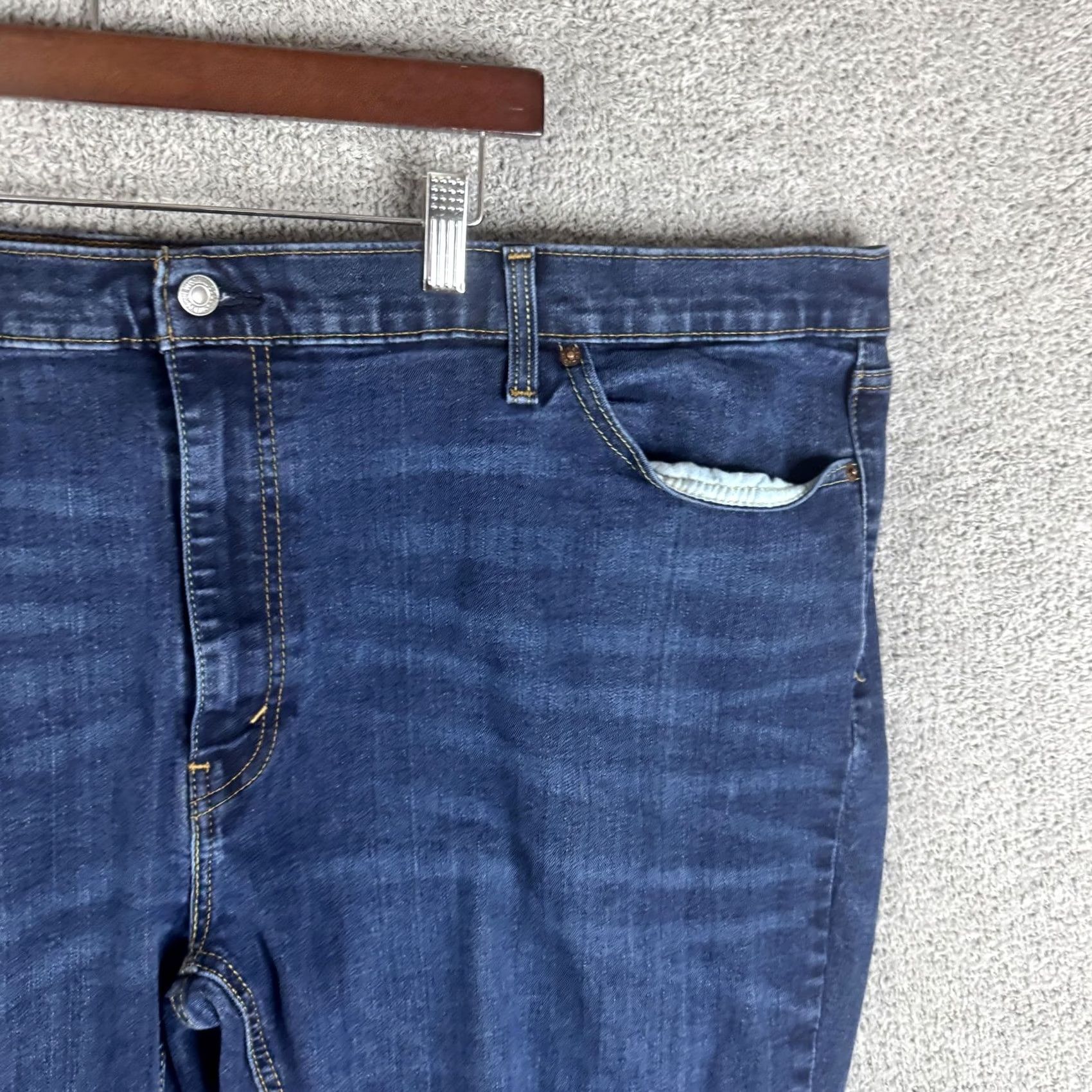 Levi's Levi's 541 Jeans Mens 50x28 Blue Athletic Tapered Denim Dark Wash Big & Tall Jeans Men Blue 541 Athletic Tapered Dark Wash Mens 50x28 Size US 34 / EU 50 - 3 Thumbnail
