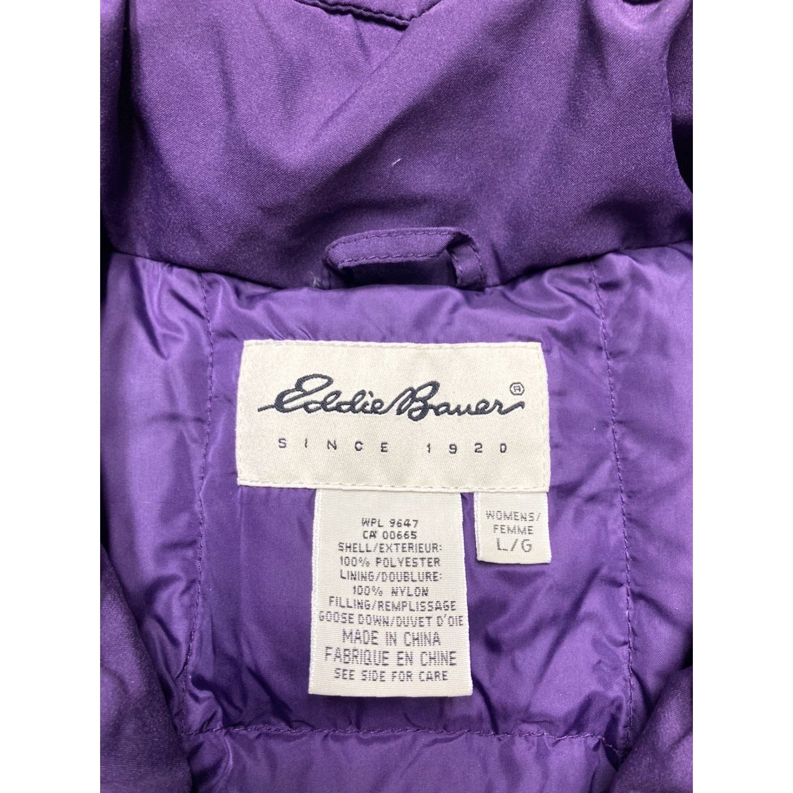 Eddie Bauer VINTAGE Eddie Bauer Ridge Line Goose Down Jacket Women Medium Purple Full Zip Parka Size M / US 6-8 / IT 42-44 - 6 Thumbnail