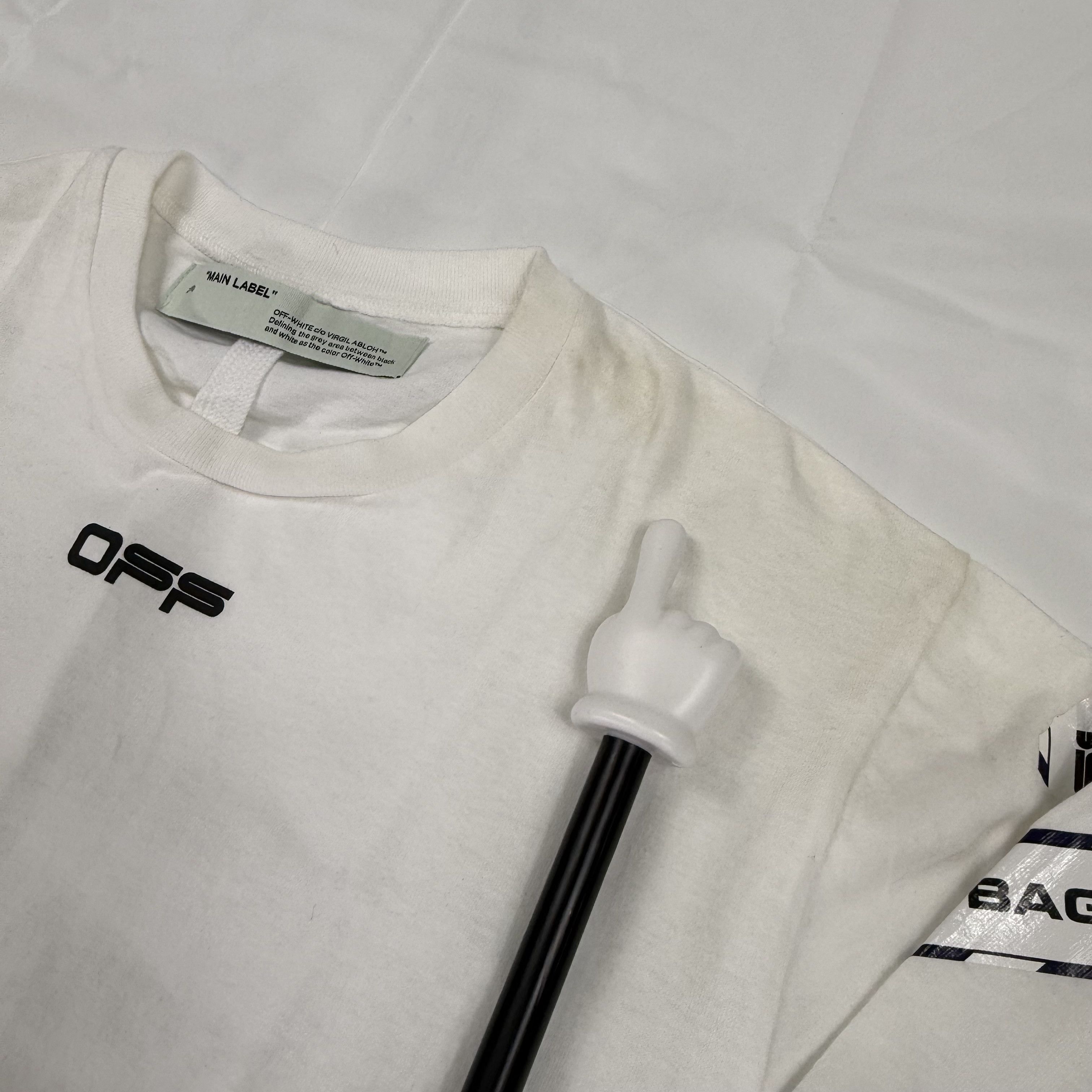 Off-White Off-White Cabin Baggage Long Sleeve T-Shirt White Mens XL Size US XL / EU 56 / 4 - 6 Thumbnail