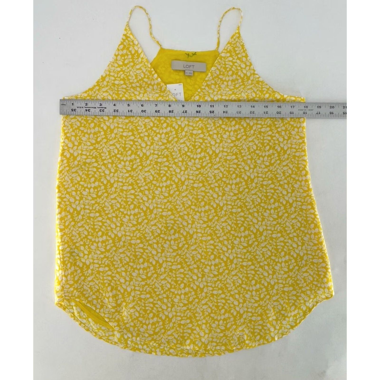 Loft LOFT Yellow Floral Chiffon Strappy Sleeveless Blouse Boho Women's Sz XS Size XS / US 0-2 / IT 36-38 - 7 Thumbnail