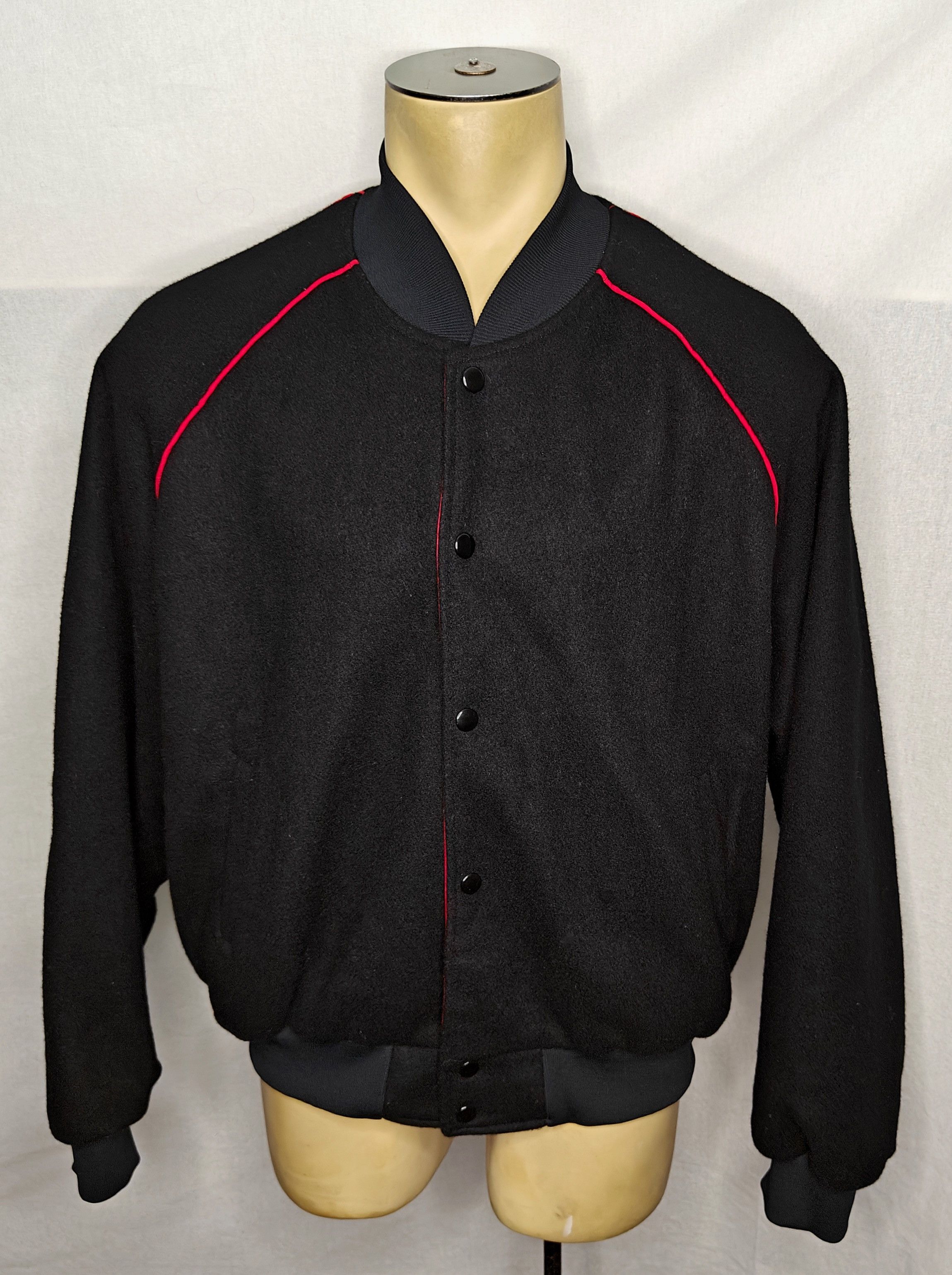 Vintage Vtg 80s Webster Tv Show USA wool & satin bomber jacket Size US XL / EU 56 / 4 - 2 Thumbnail