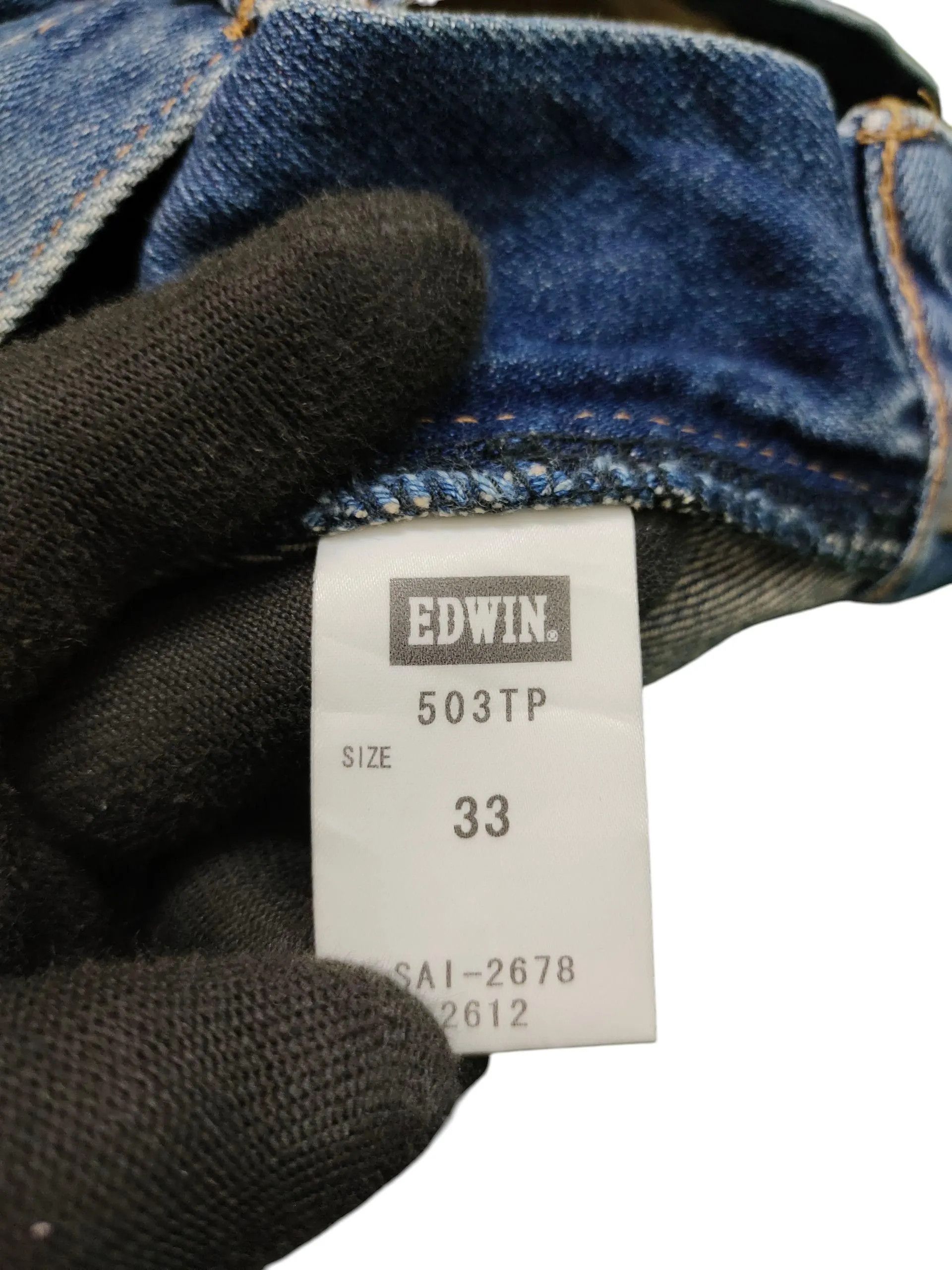Kapital Vintage 90s Edwin 503TP Boro Patchwork Distress Denim Jeans Size US 34 / EU 50 - 4 Thumbnail