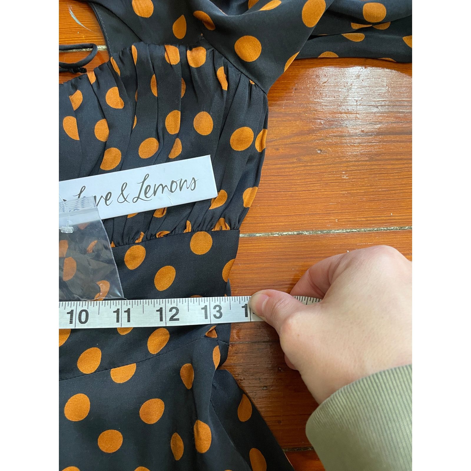 For Love & Lemons For Love & Lemons Lark Black Gold Polka Dot Mini Dress S Size S / US 4 / IT 40 - 11 Thumbnail