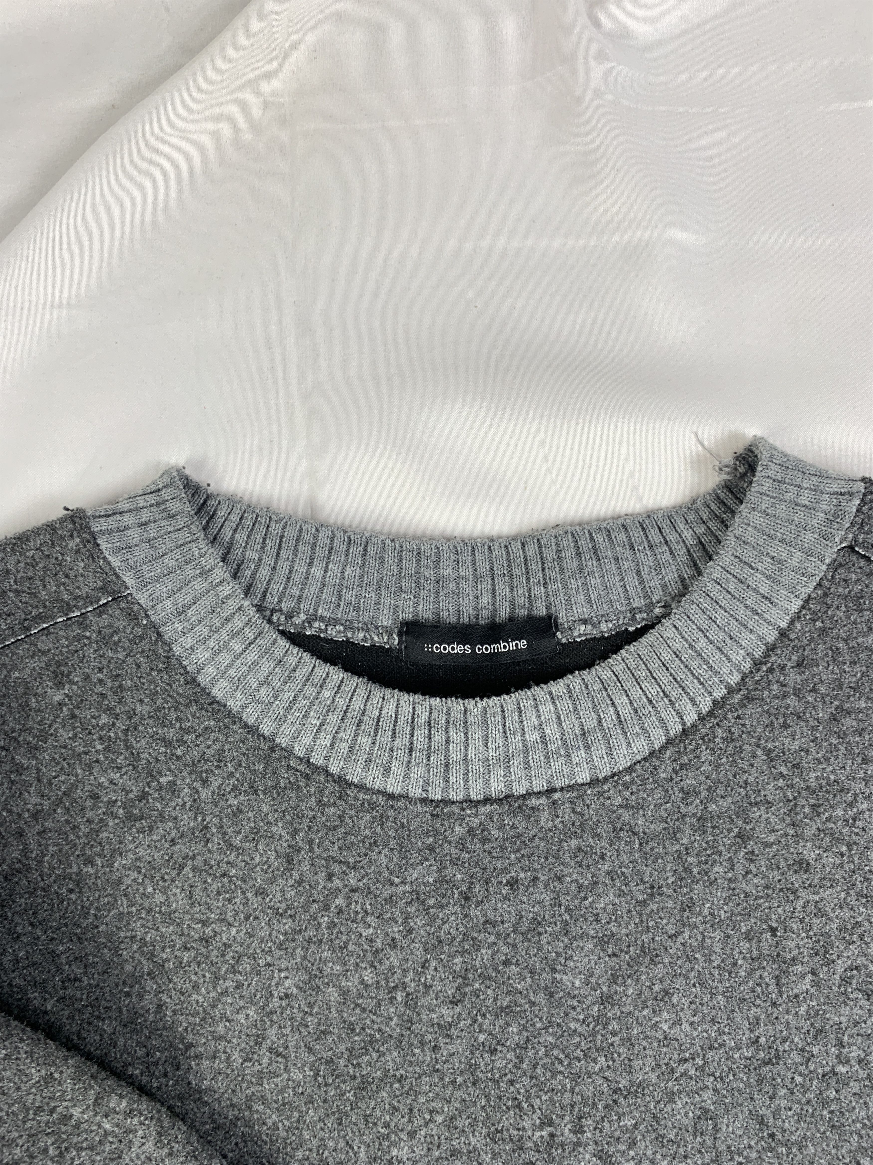 Codes Combine ::codes combine Charcoal Fleece Stiff Sweater (L) Size US L / EU 52-54 / 3 - 5 Thumbnail