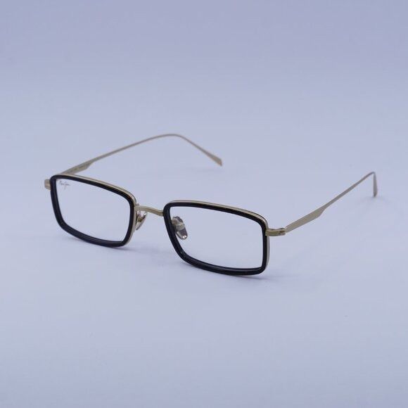 Maui Jim Maui Jim MJO2421 16B Eyeglasses Black/Gold 49mm Rectangle Size ONE SIZE - 5 Thumbnail