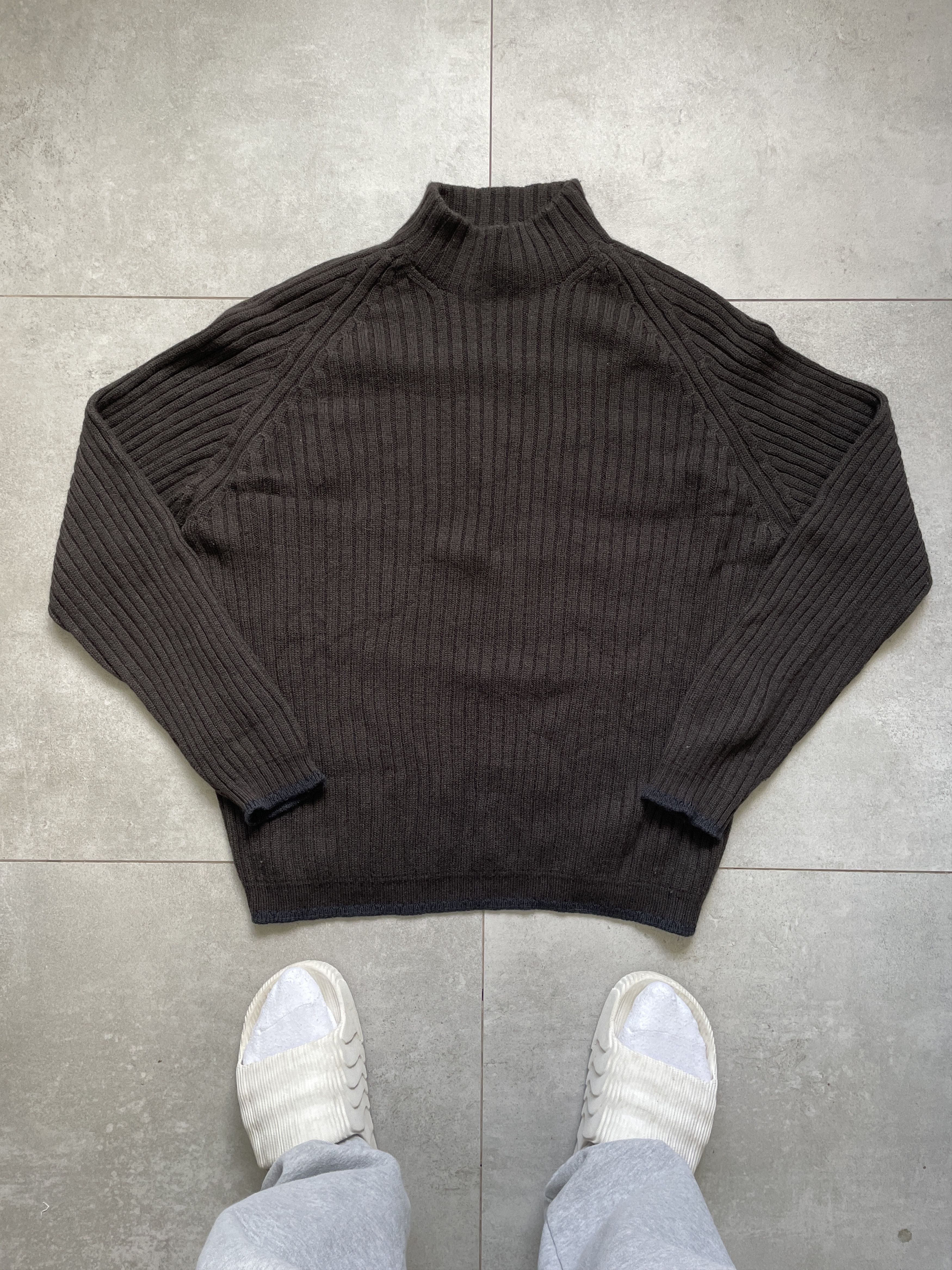 Iceberg VINTAGE ICEBERG BLACK WASHED WOOL SWEATER KNITWEAR Size US XL / EU 56 / 4 - 1 Thumbnail
