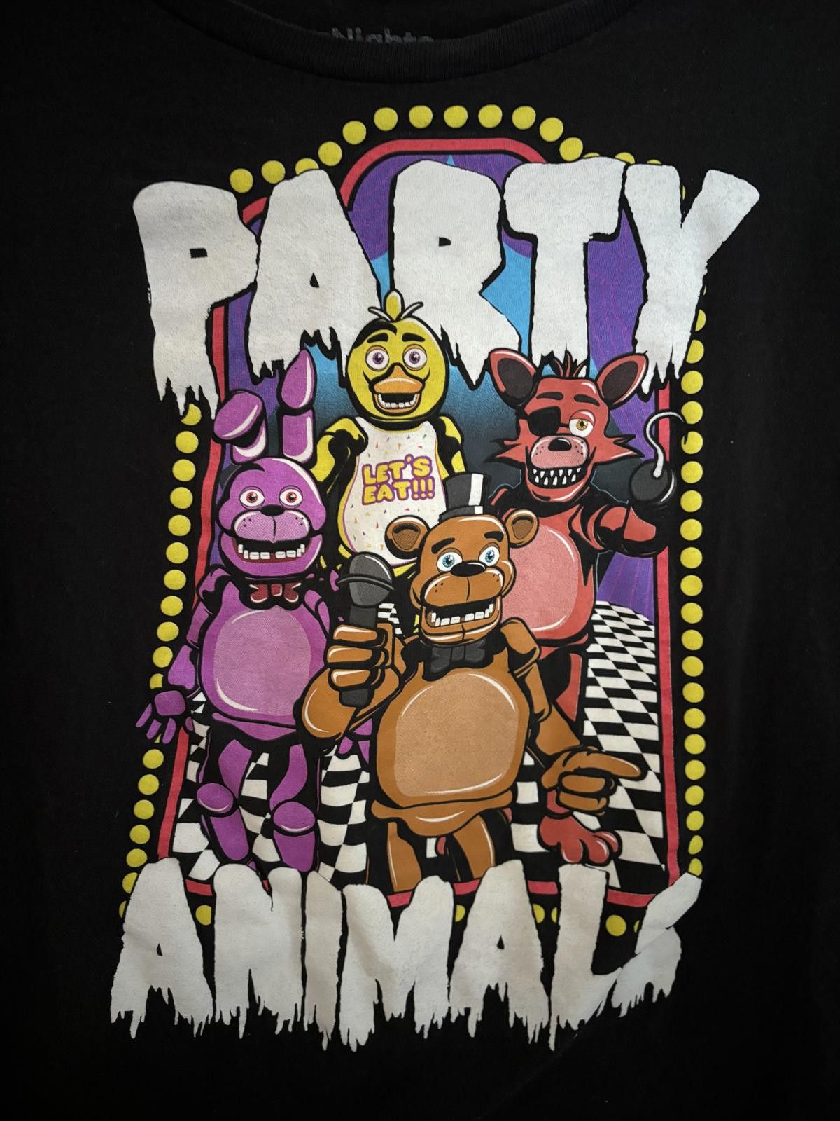 Designer Five Nights at Freddy's Party Animals Graphic Tee Size XL / US 12-14 / IT 48-50 - 2 Thumbnail