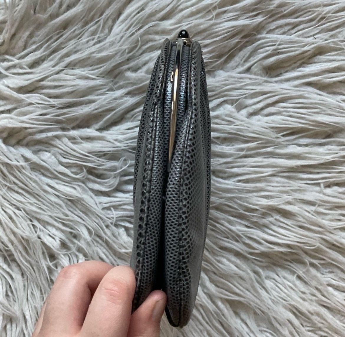 Judith Leiber Judith Leiber Snakeskin Gray Evening Convertible Clutch Size ONE SIZE - 4 Thumbnail