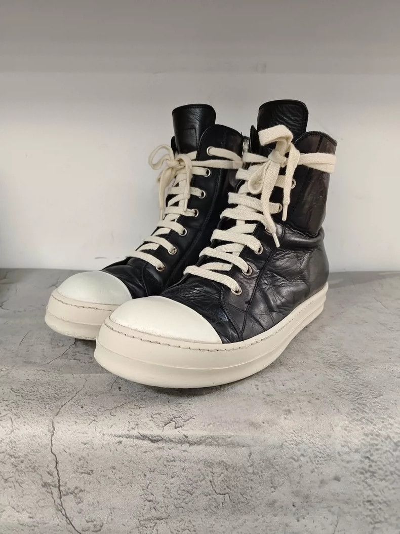 Rick Owens Rick Owens High-Top Black and White Sneakers-dmc Size US 7.5 / EU 40-41 - 1 Thumbnail
