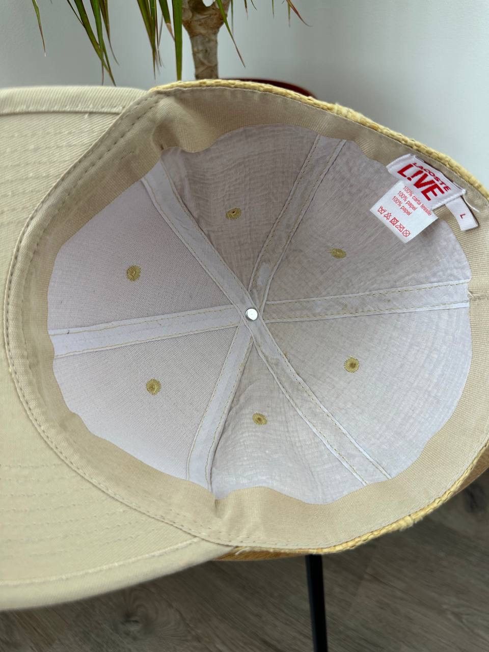 Lacoste × Vintage Lacoste L!VE Woven Straw Lok Cap Hat Logo Embroidered Size L Size ONE SIZE - 6 Thumbnail