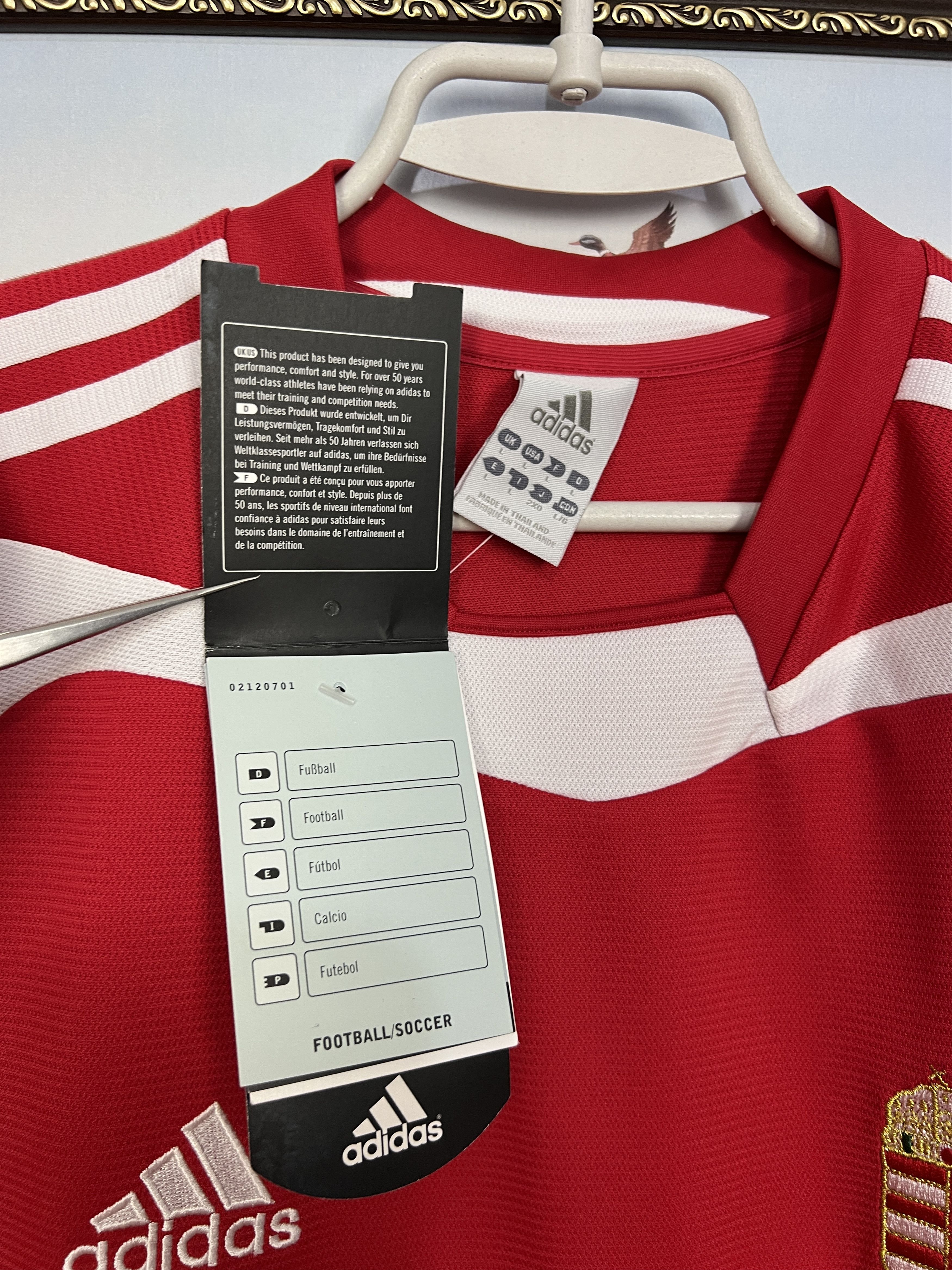 Adidas Hungary Home football shirt Soccer Jersey Trikot National Size US L / EU 52-54 / 3 - 5 Thumbnail