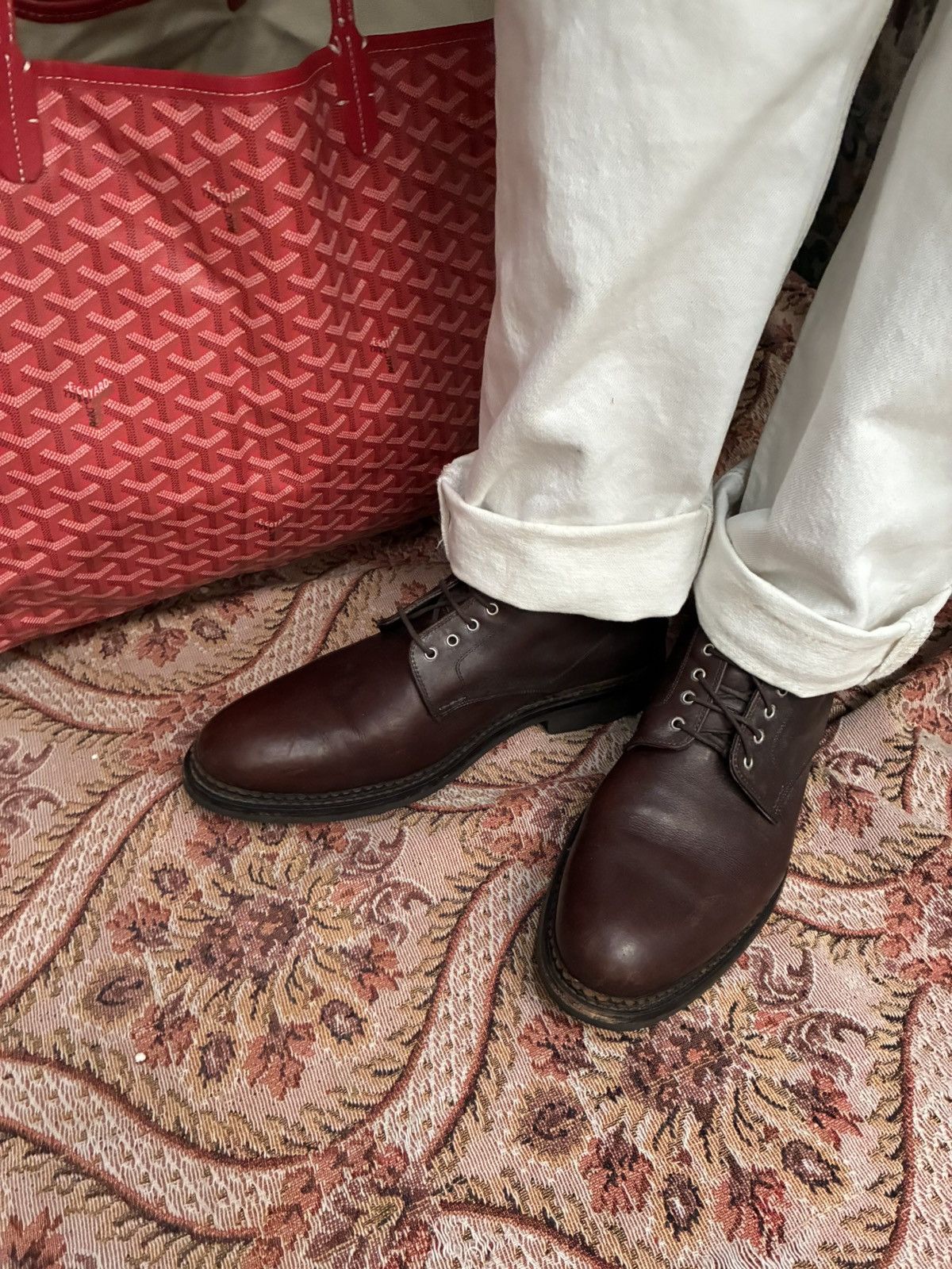Heschung HESCHUNG HÊTRE MADE IN FRANCE WOOL LINED BURGUNDY DERBY BOOT Size US 11.5 / EU 44-45 - 6 Thumbnail