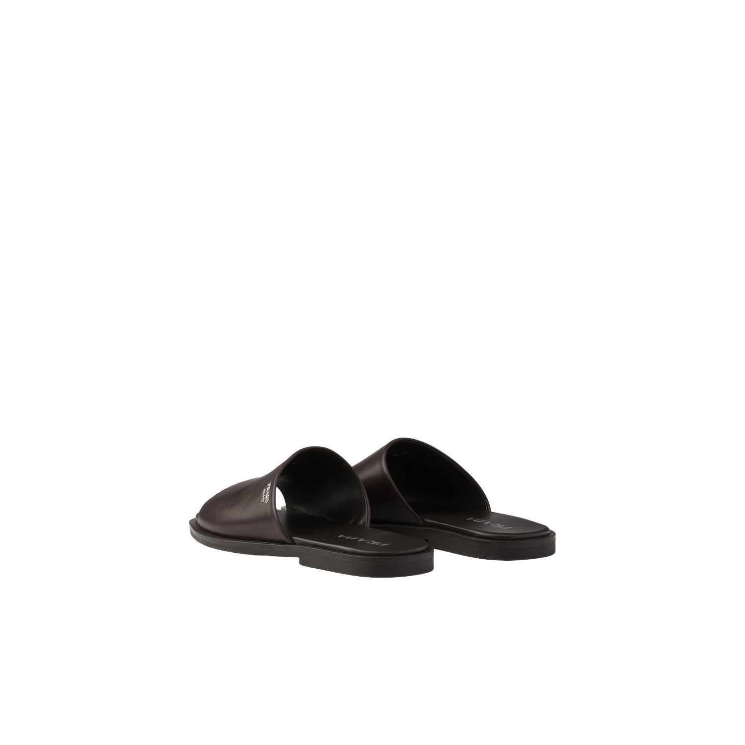 Prada PRADA $1020 Dark Brown Slides New & Authentic (Men's size:8; Size US 8 / EU 41 - 4 Thumbnail