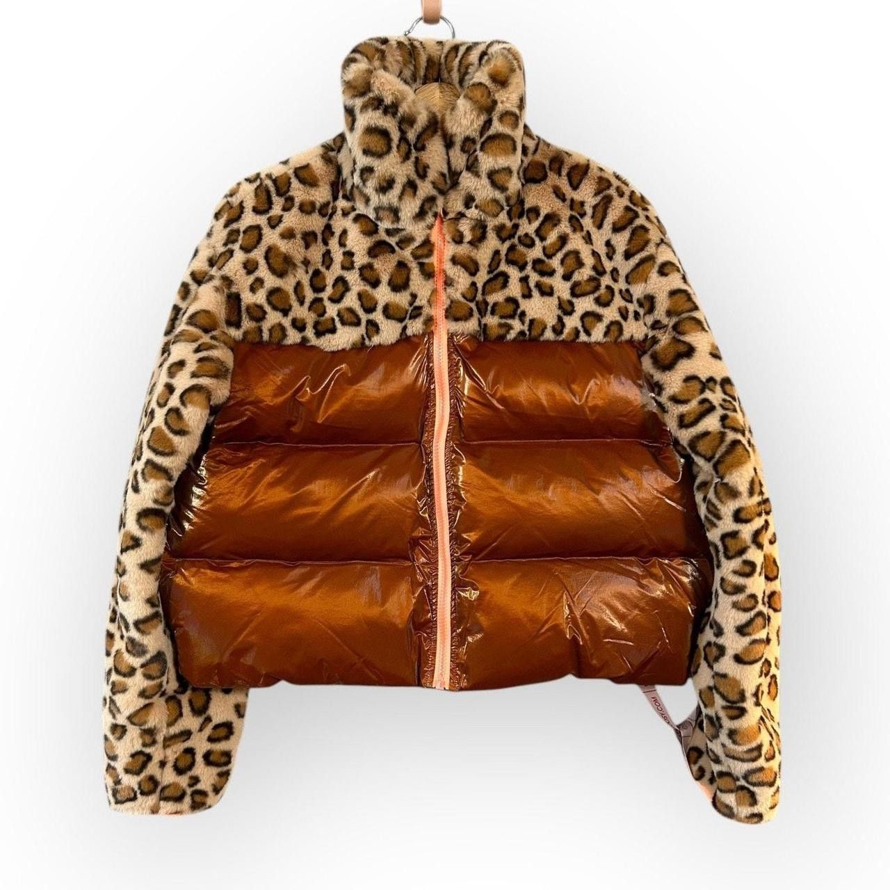 Vintage Choosy NWT Leopard Faux Fur Jacket Coat Puffer Women’s Sz S Size S / US 4 / IT 40 - 1 Thumbnail