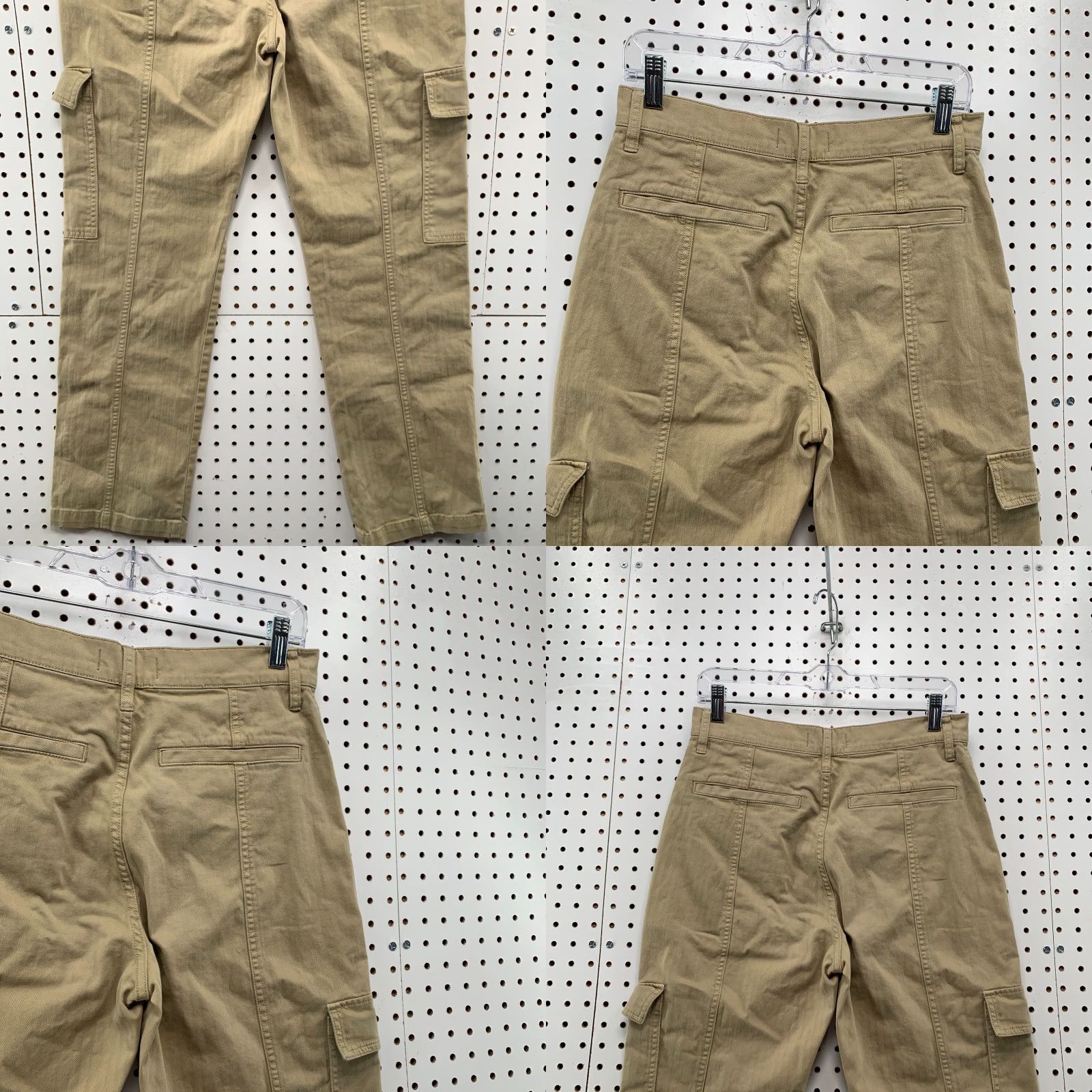Madewell VINTAGE Madewell Cargo Pants Women's Size 28 Cotton Canvas Straight Fit 90s Style Tan Size 28" / US 6 / IT 42 - 8 Thumbnail