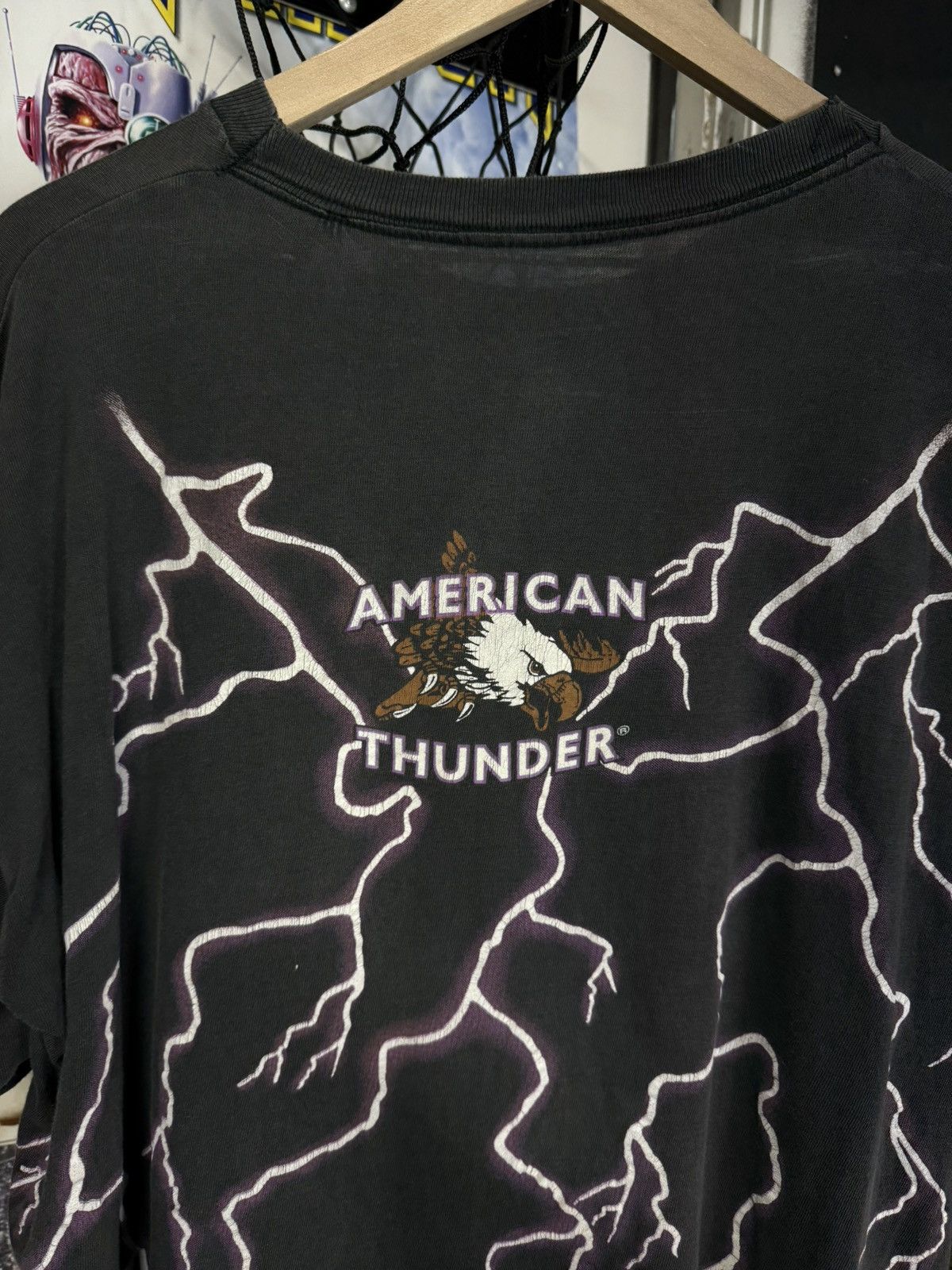 Vintage Vintage 90’s American Thunder Eagles T-Shirt Adult Size Med Size US M / EU 48-50 / 2 - 5 Thumbnail
