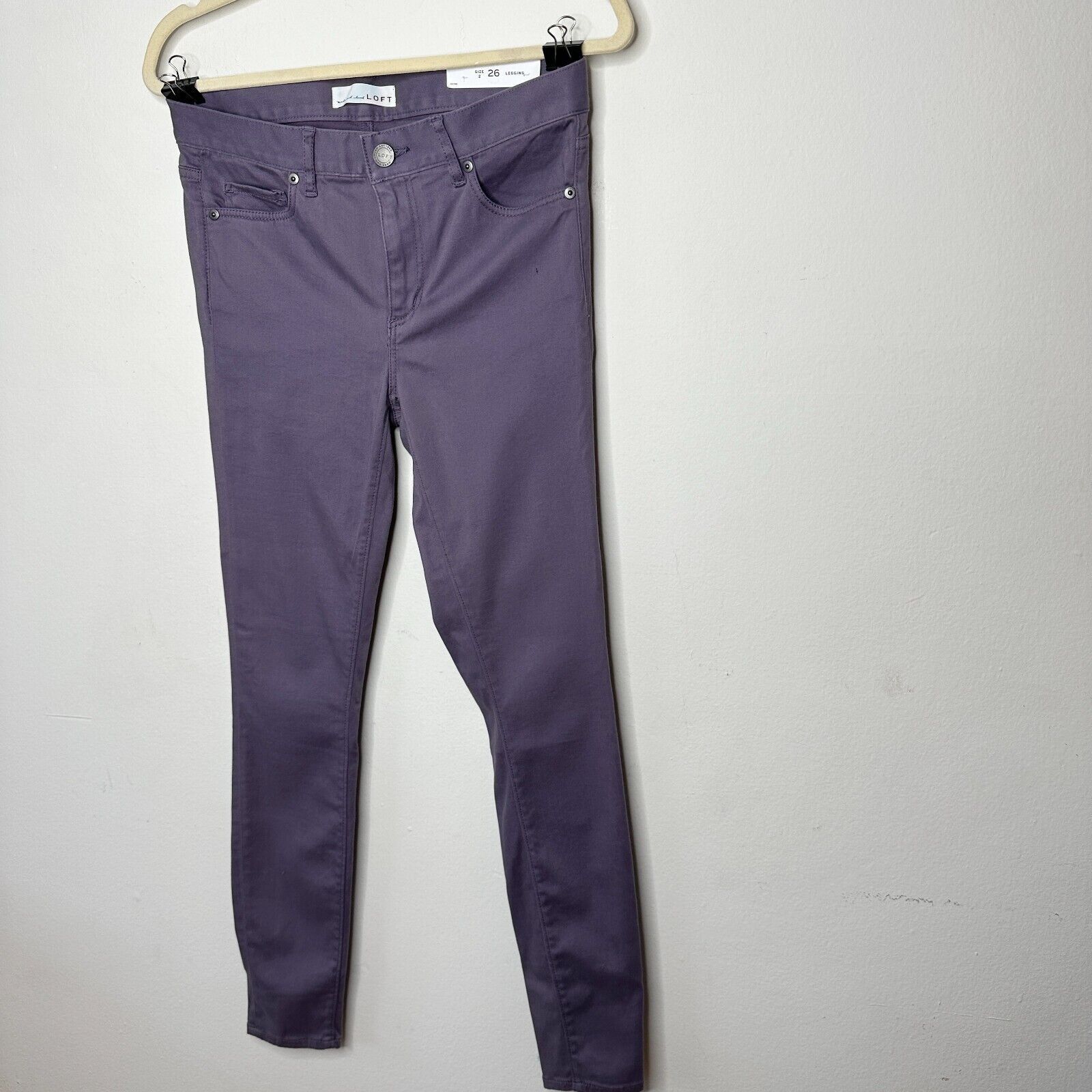 Loft NWT Loft Lilac Jeggings Mid-Rise Stretch Skinny Jeans 2 / 26 Size 30" / US 8 / IT 44 - 4 Thumbnail