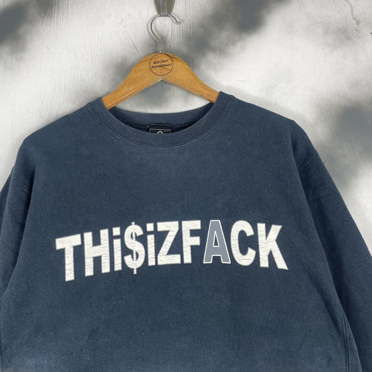 Japanese Brand ThisiZFack wording Sweatshirt Size US M / EU 48-50 / 2 - 2 Thumbnail