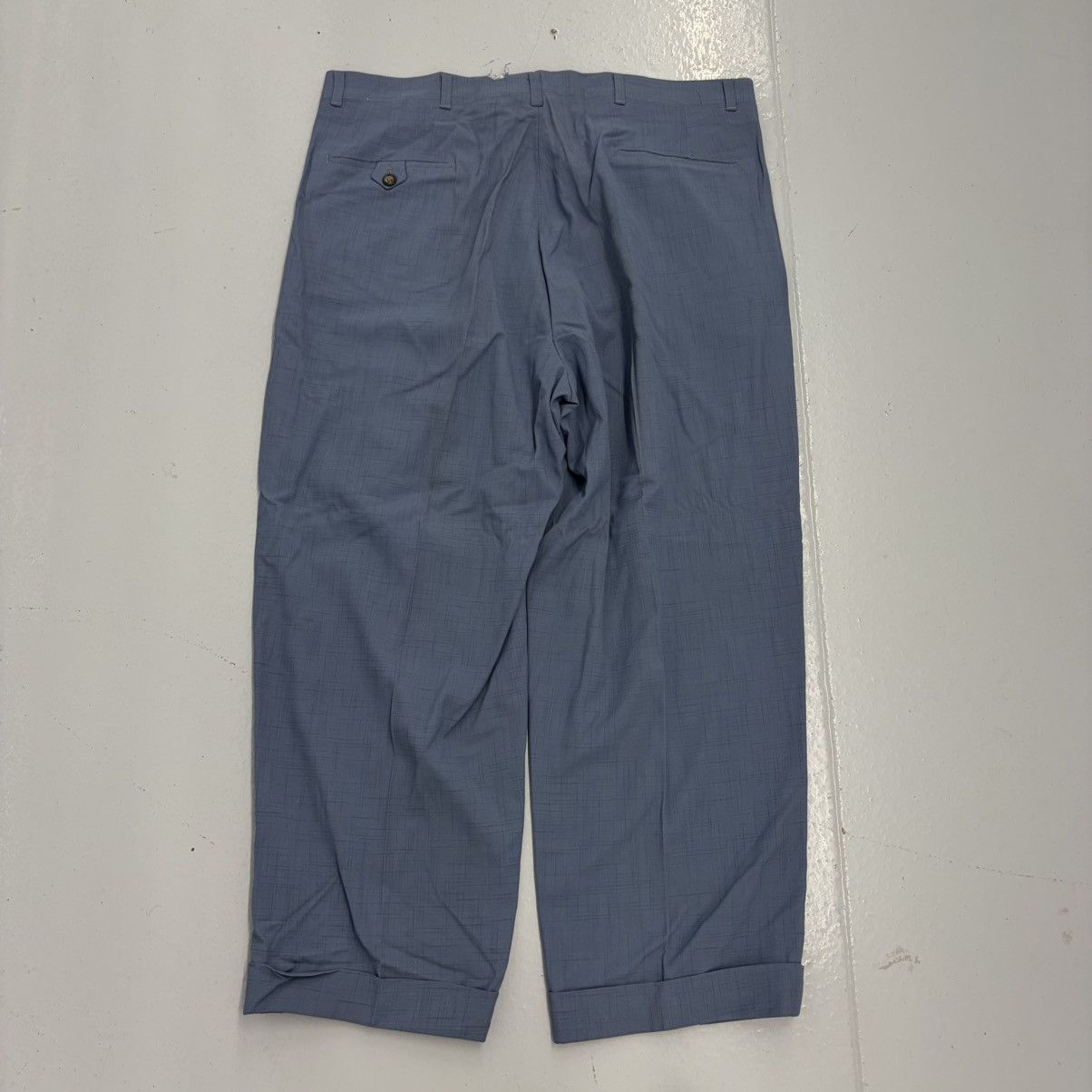 Other NOS Vintage 50s Sunset Loeb Rayon Fleck Wool Trousers 38x27 Size US 38 / EU 54 - 3 Thumbnail