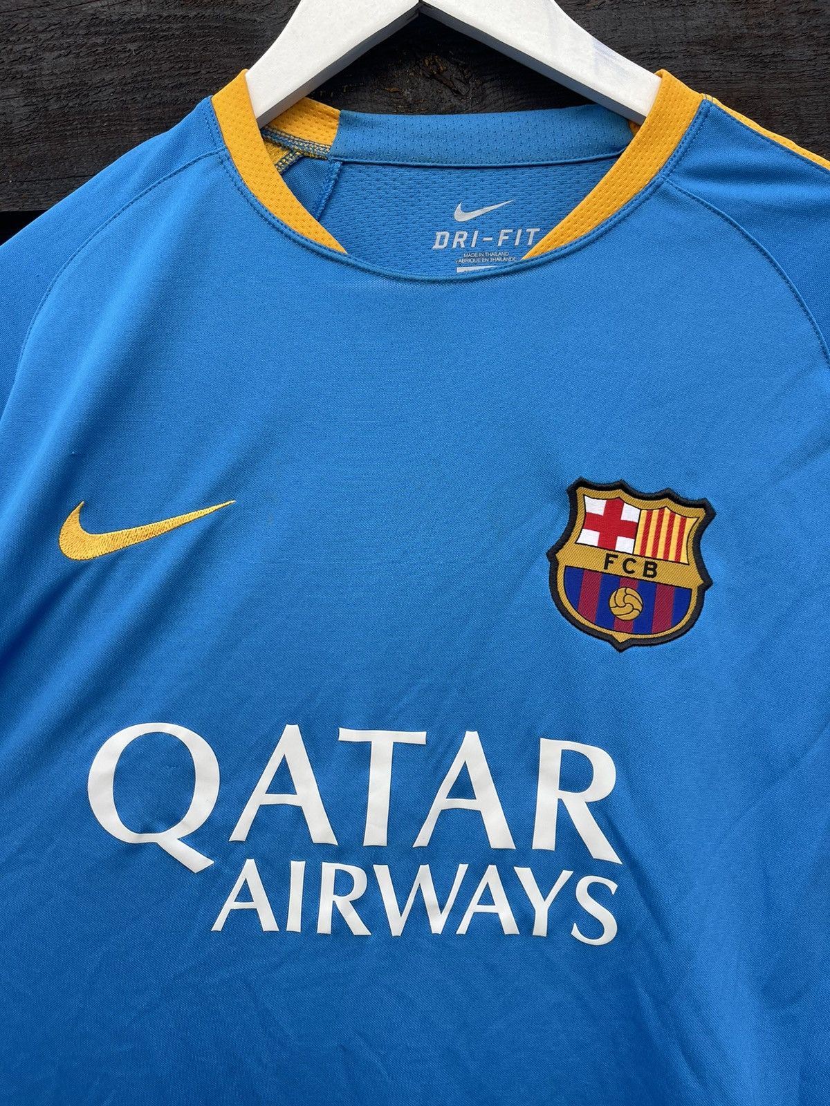 Nike 2015 Nike Barcelona blue soccer jersey Size US XL / EU 56 / 4 - 5 Thumbnail