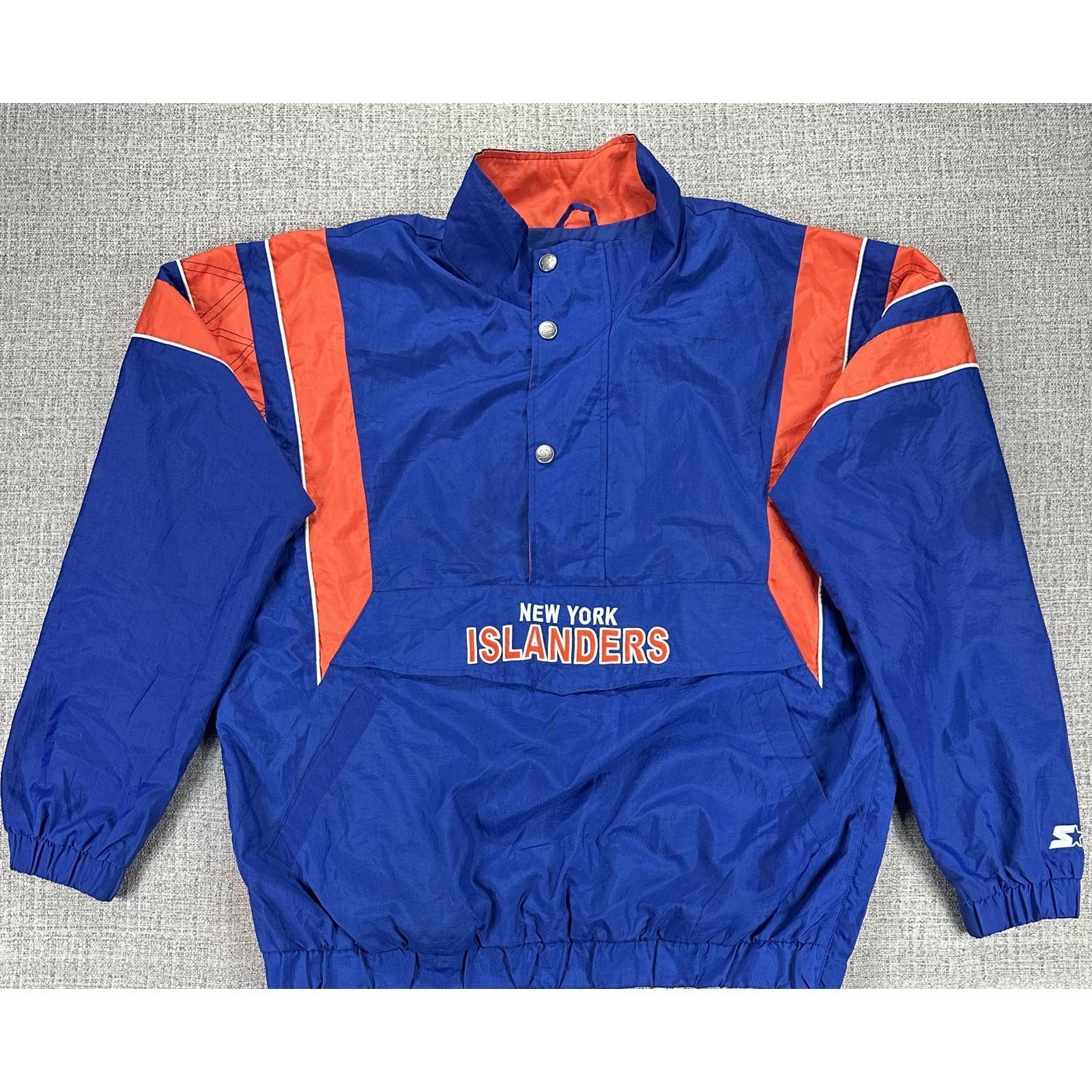 Starter New York Islanders Jacket Sz XL 1/2 Zip Starter Pullover Size US XL / EU 56 / 4 - 1 Thumbnail