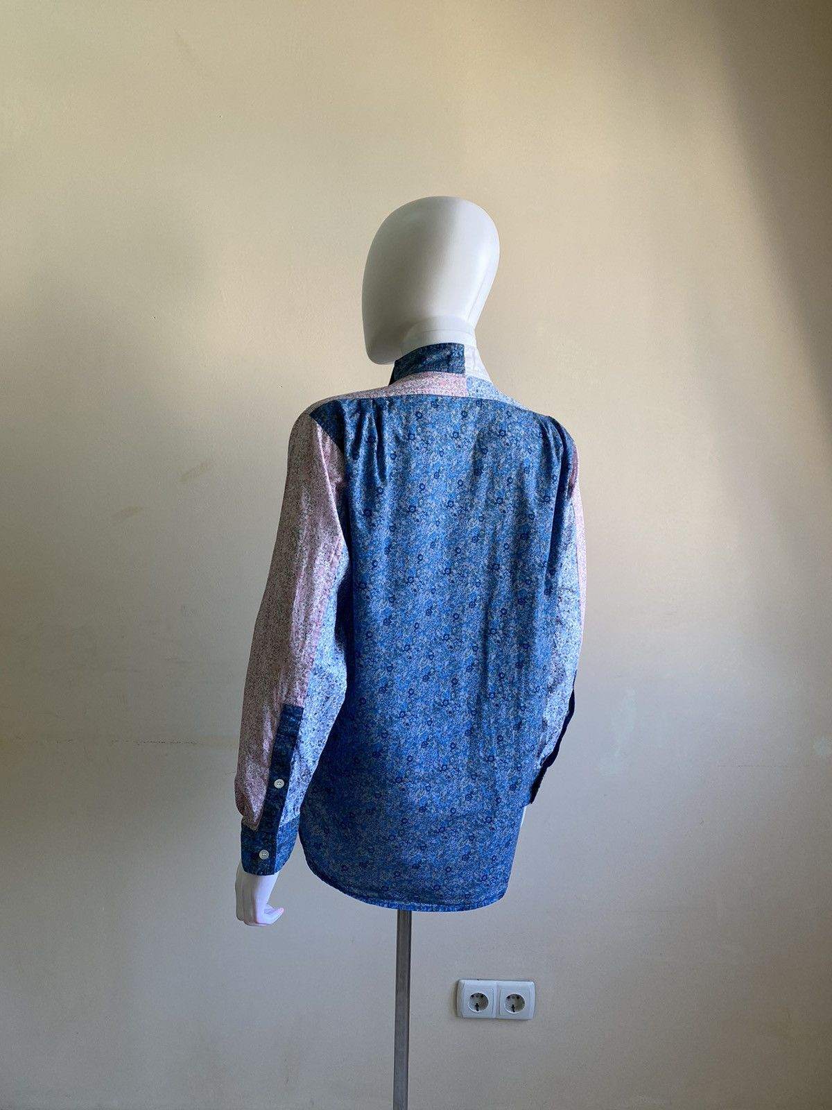 Loewe Loewe Multicolor Asymmetrical Button Up Patchwork Shirt Size XS / US 0-2 / IT 36-38 - 12 Thumbnail