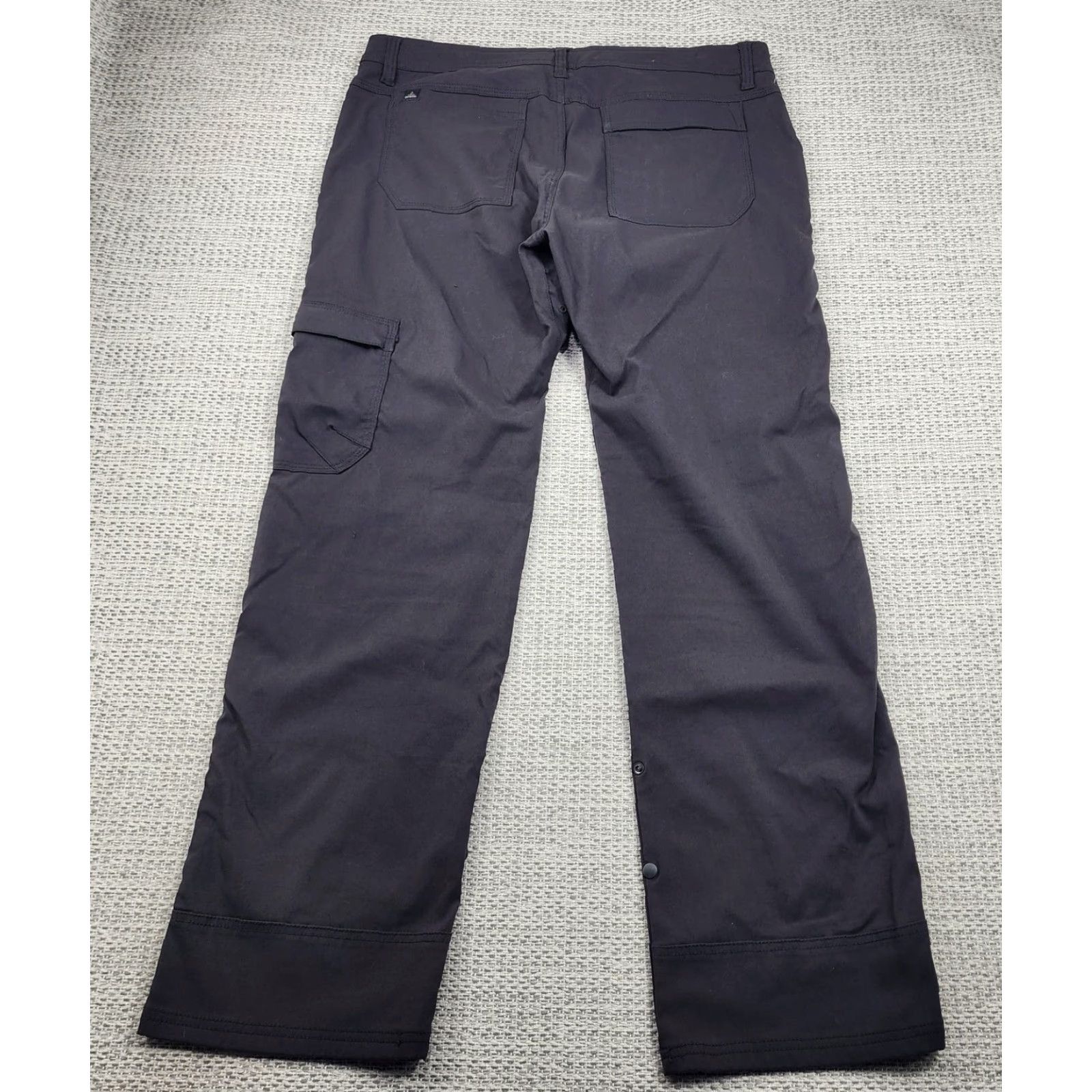 Prana prAna Pants Mens 36x32 Gray Cargo Hiking Outdoor Performance Snap Hem Travel Size US 36 / EU 52 - 2 Thumbnail