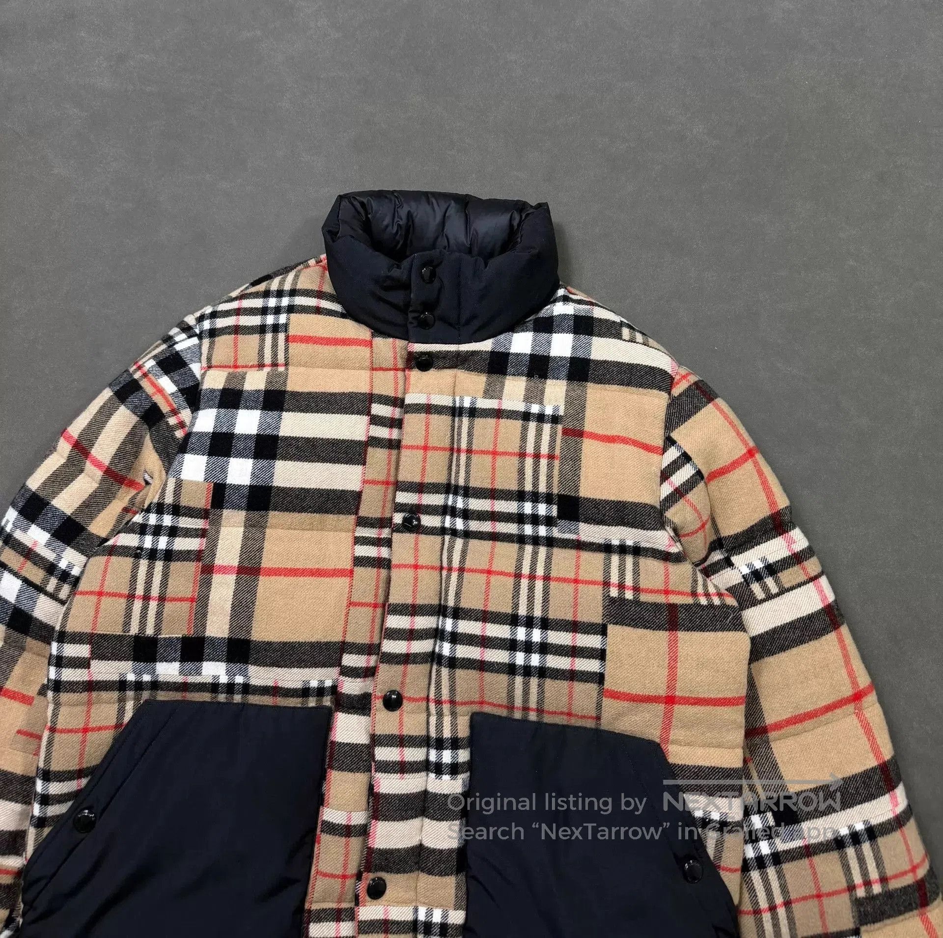 Burberry Plaid Quilted Patchwork Jacket with High Collar. Size US M / EU 48-50 / 2 - 4 Thumbnail