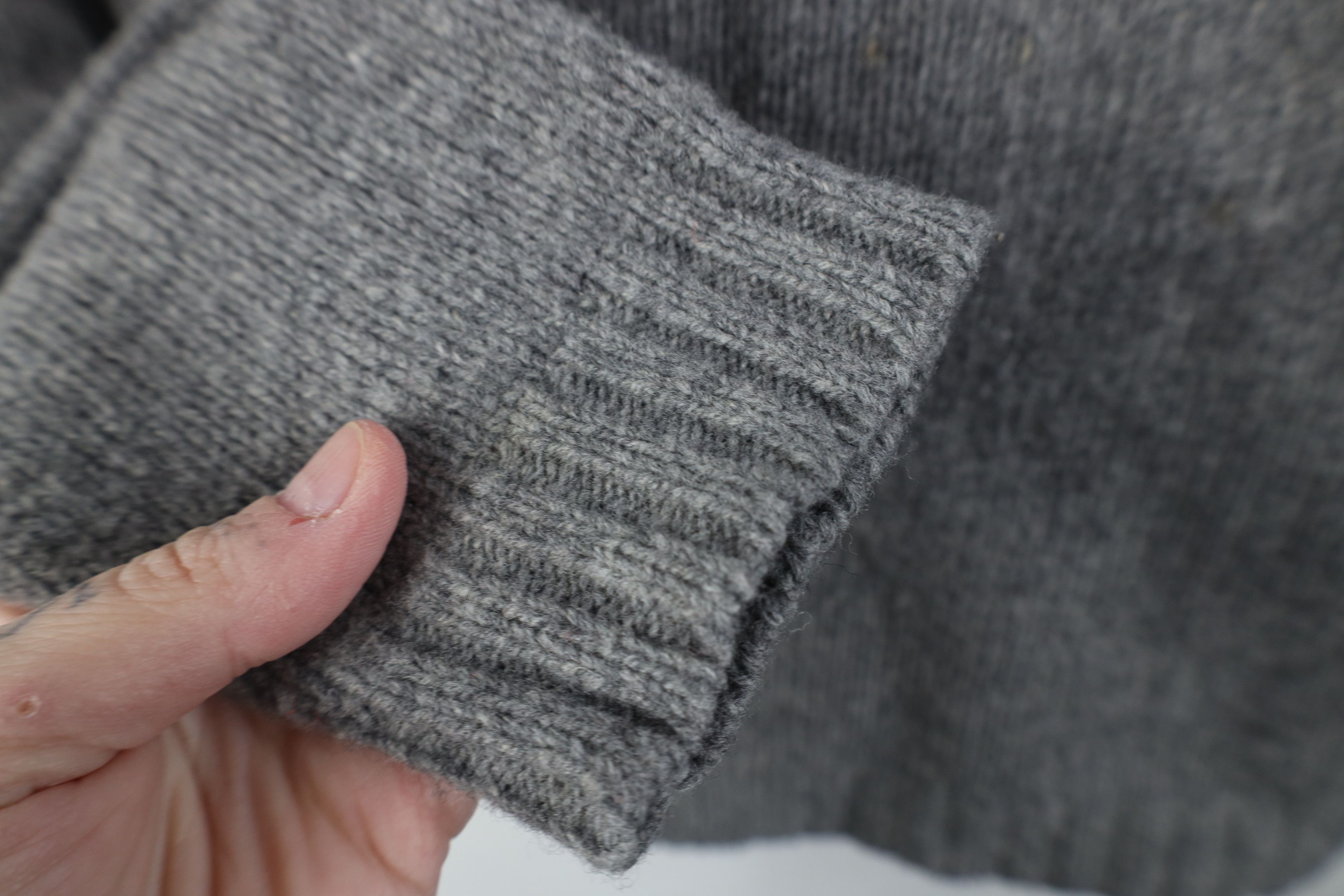 Gap Vintage 90s Y2K Gap Ribbed Knit V-Neck Sweater Gray Size US XS / EU 42 / 0 - 7 Thumbnail