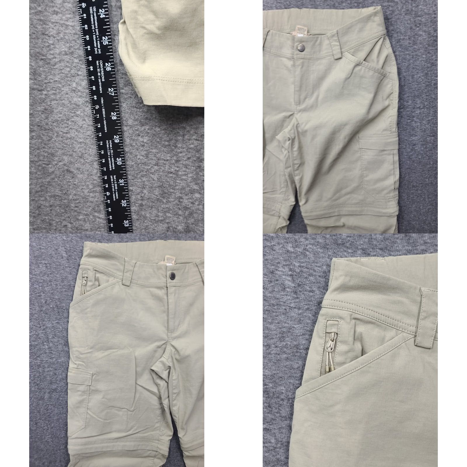 Vintage Duluth Trading Flexpedition Convertible Pants Womens 8x29 Cargo Beige Nylon Spandex Straight Leg Outdoor Travel Workwear Mens? Size 30" / US 8 / IT 44 - 8 Thumbnail