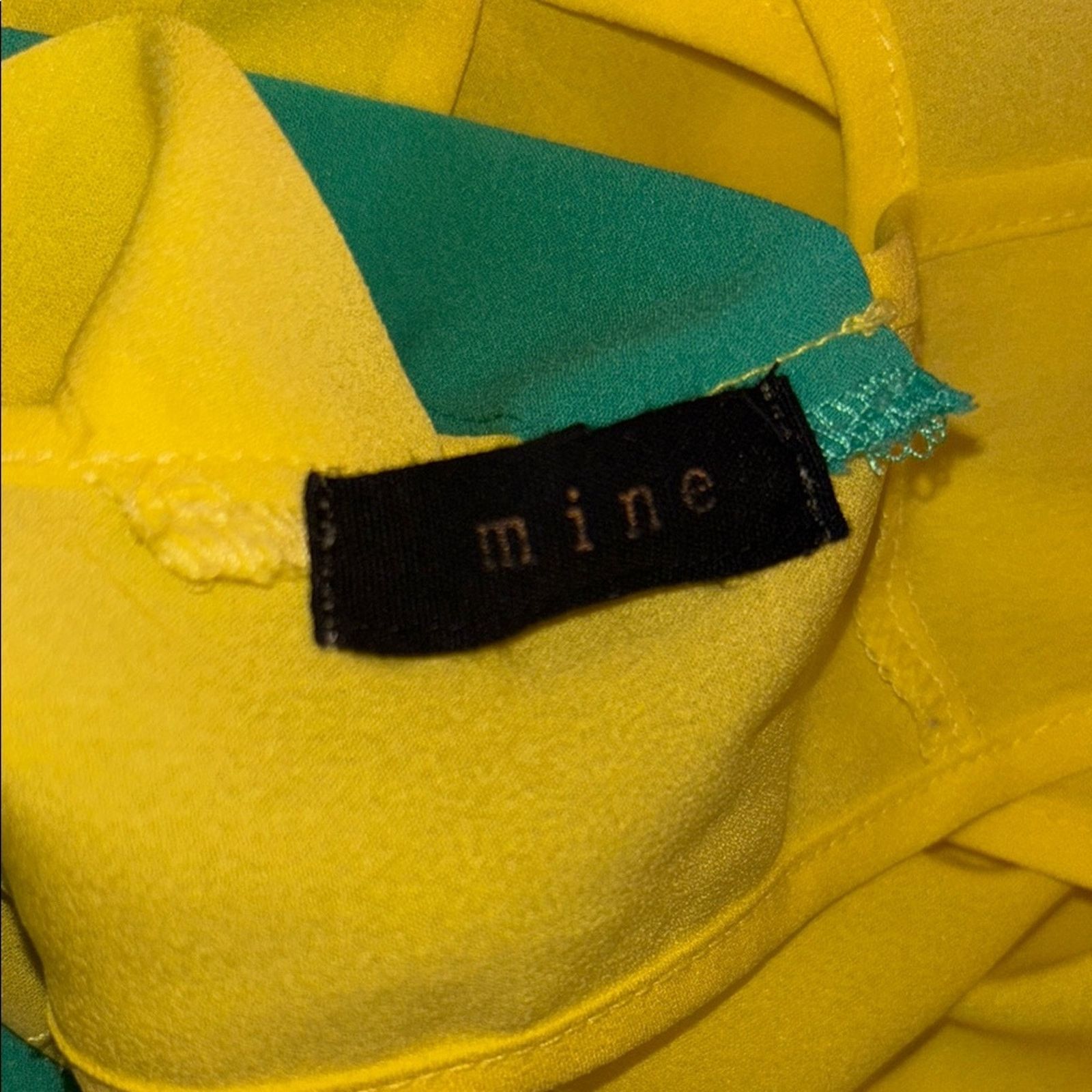 The Unbranded Brand Mine - Yellow/Green Button-Down Size Medium Size M / US 6-8 / IT 42-44 - 3 Thumbnail
