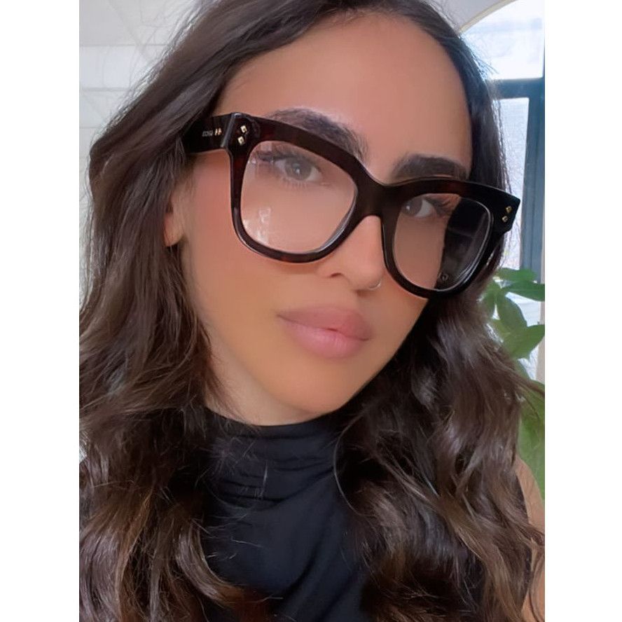 image of New Gucci Gg1082O Brown Oversized Thick Rim Frames, Women's