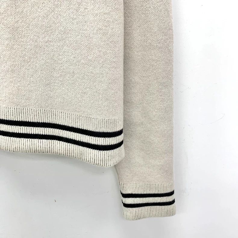 Dior Dior Apricot striped love letter inlaid cashmere round-nec Size XS / US 0-2 / IT 36-38 - 4 Thumbnail