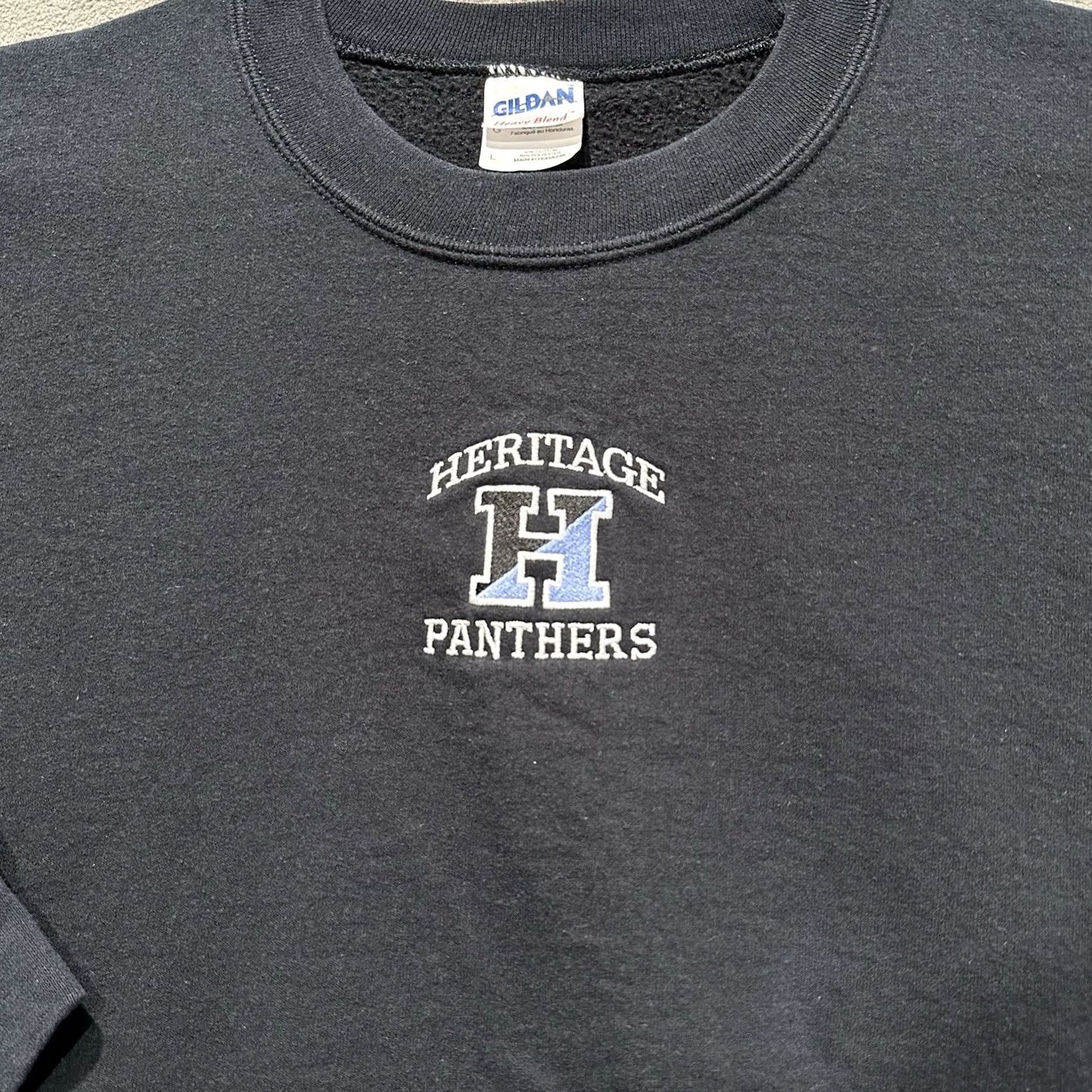Vintage Gilden Sweatshirt Mens Large Blue Heavy Blend Embroidered Heritage Panthers EUC Size US L / EU 52-54 / 3 - 3 Thumbnail