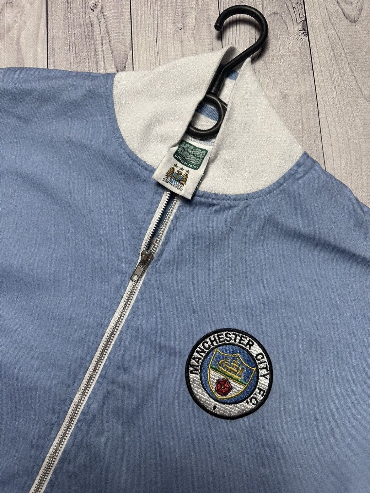 Vintage Vintage Manchester City soccer retro jacket Score Draw L Size US L / EU 52-54 / 3 - 3 Thumbnail