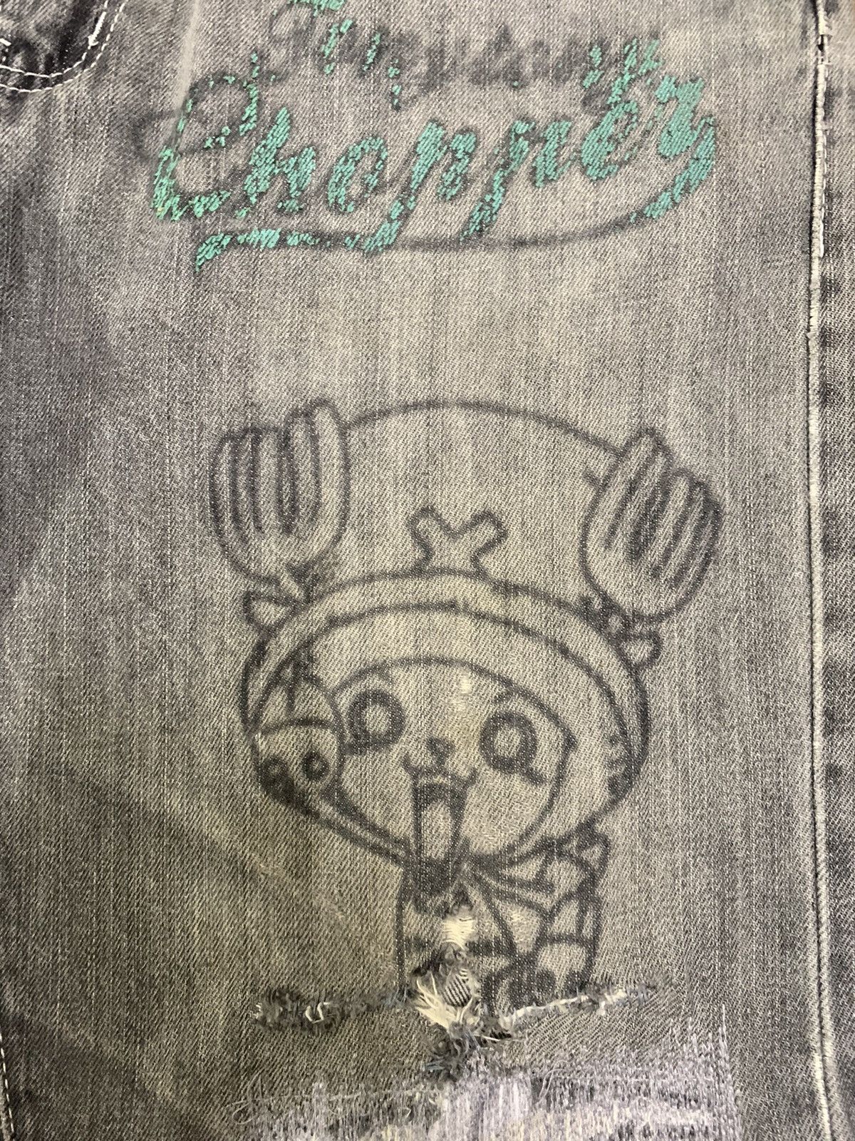 One Piece Vintage One Piece Tony Chopper Loose Fit Distressed Jeans Size US 32 / EU 48 - 9 Thumbnail