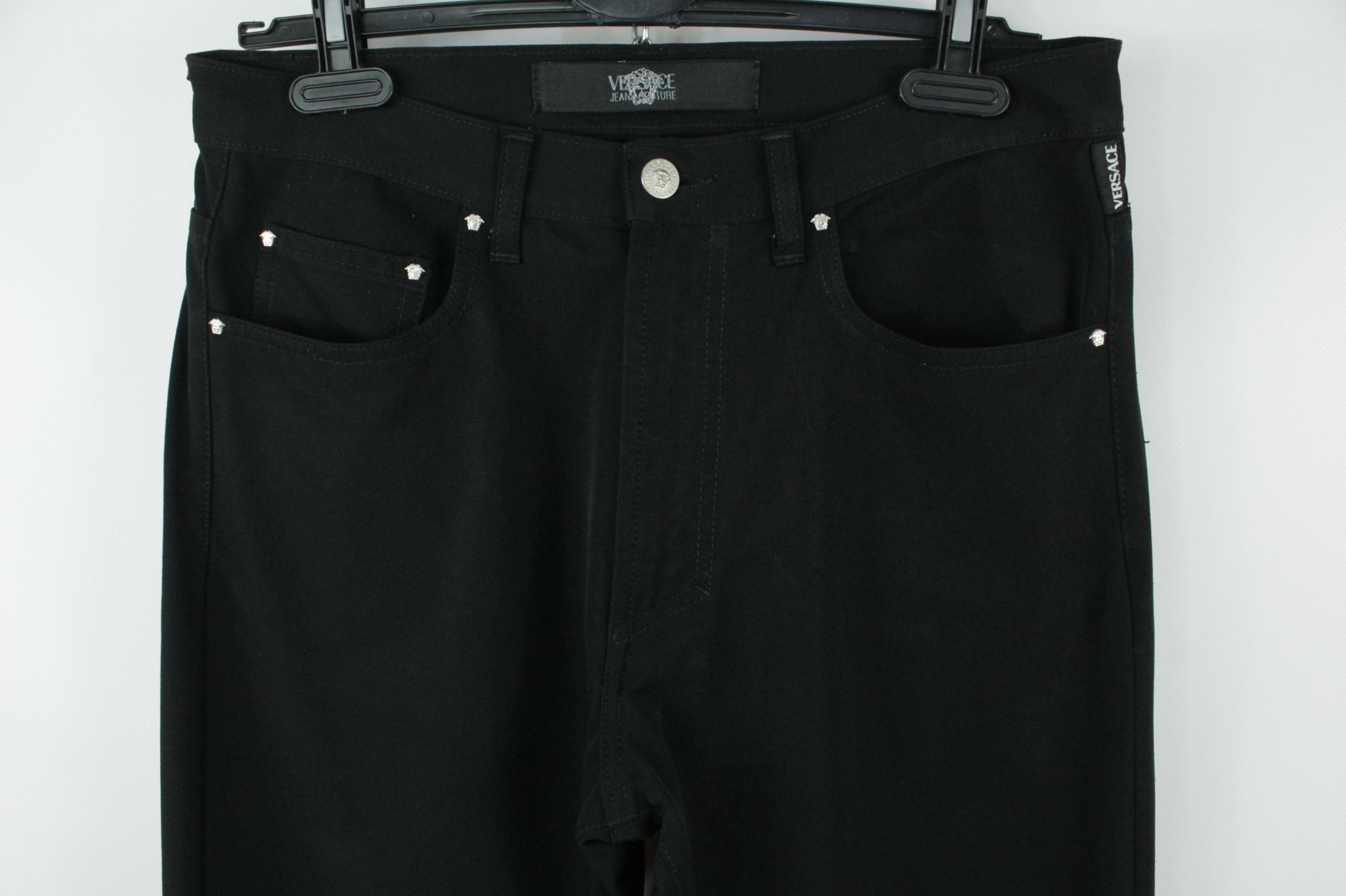 Versace Versace Jeans Couture Black Stretch Nylon Trousers Pants Size US 32 / EU 48 - 2 Thumbnail