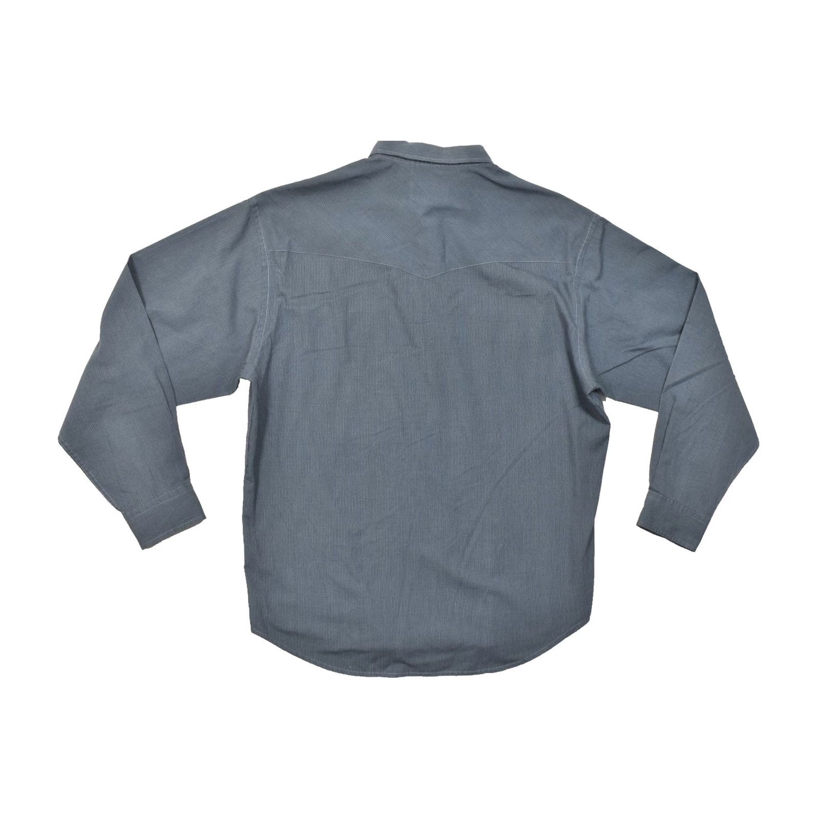Vintage Sunweave Mens XL Western Pearl Snap Shirt Long Sleeve Textured Gray Point Collar Size US XL / EU 56 / 4 - 2 Thumbnail