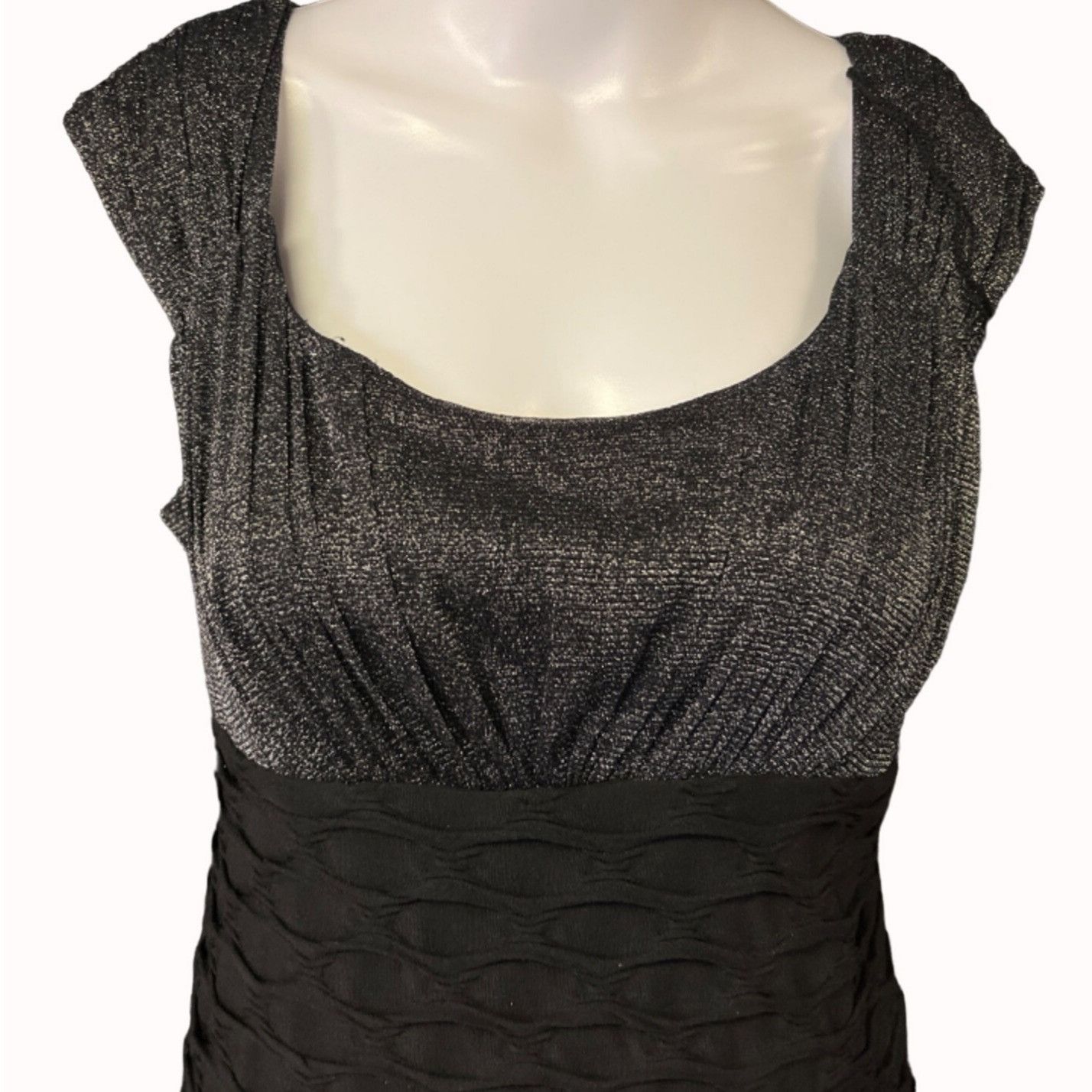Other London Times Women's Black/Silver Dress/Sheath Sz 10P SKU 45 Size L / US 10 / IT 46 - 3 Thumbnail