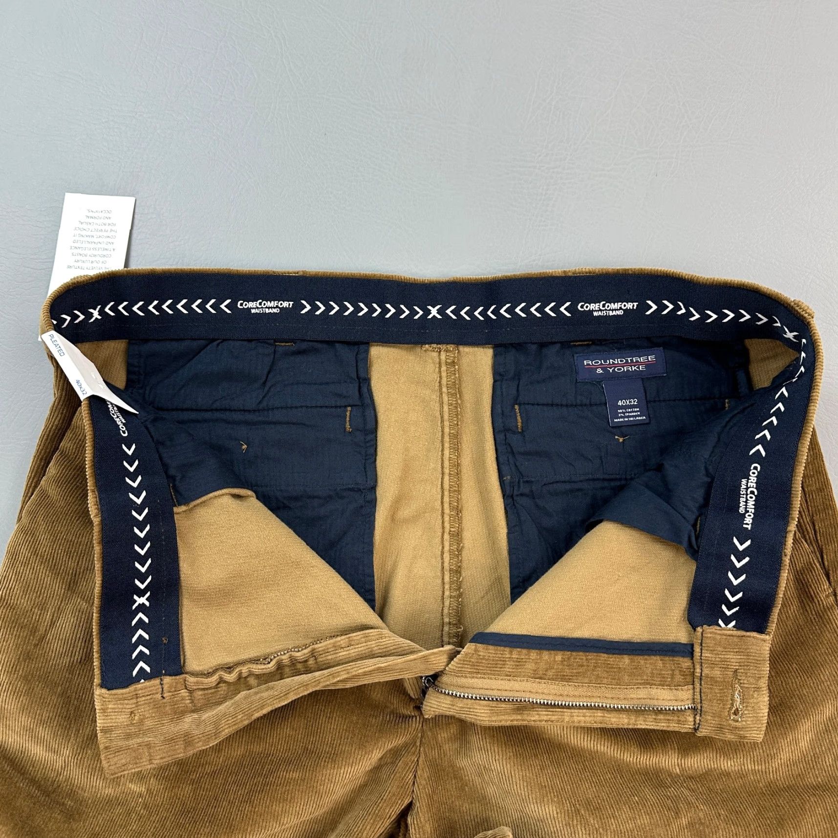 Roundtree & Yorke Roundtree & Yorke Pants Mens 40x32 40x31 Luxury Corduroy Stewart Classic Fit NWT Size US 40 / EU 56 - 7 Thumbnail
