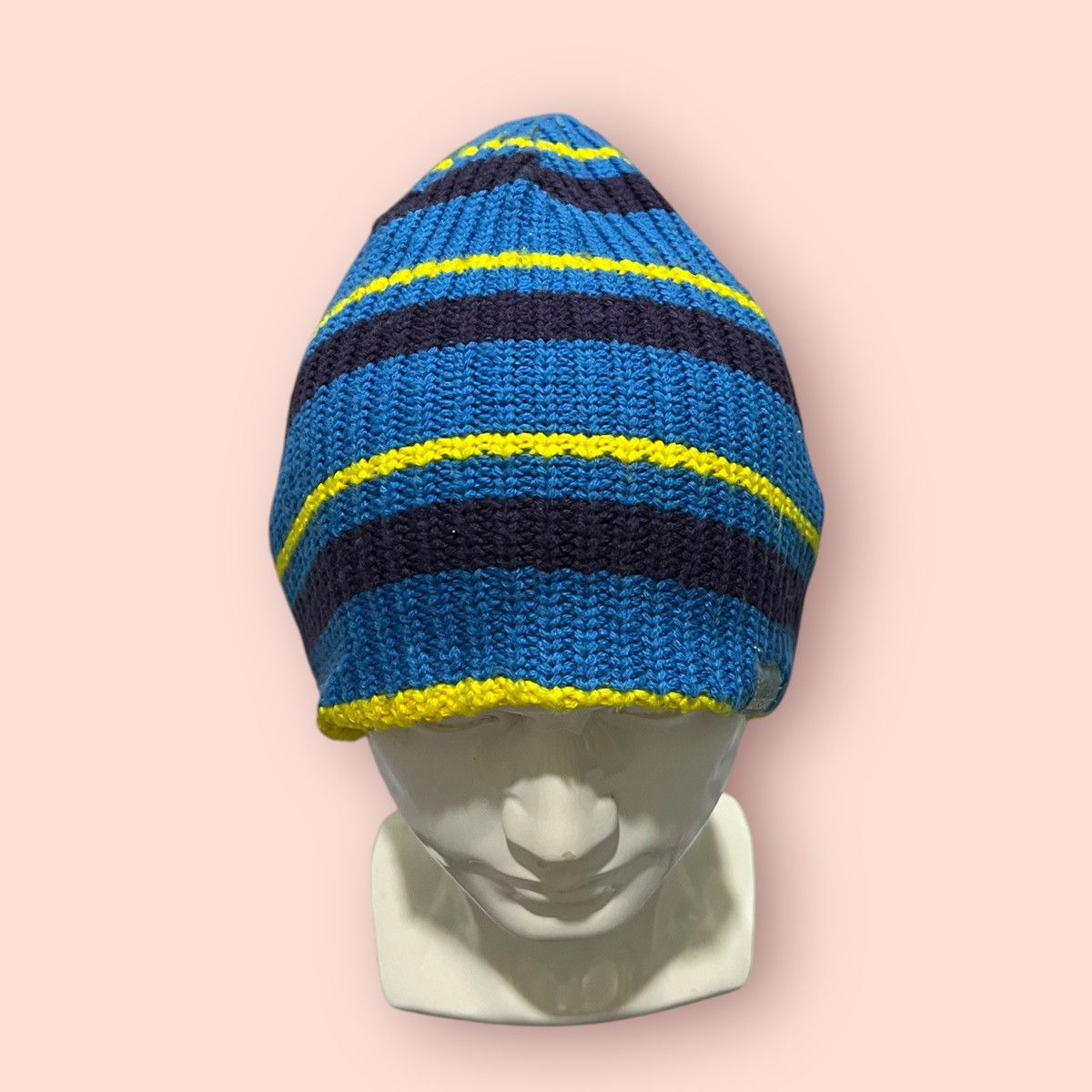 Quiksilver × Vintage VINTAGE QUIKSILVER DOUBLE LAYER STRIPED KNITTED BEANIE Size ONE SIZE - 5 Thumbnail